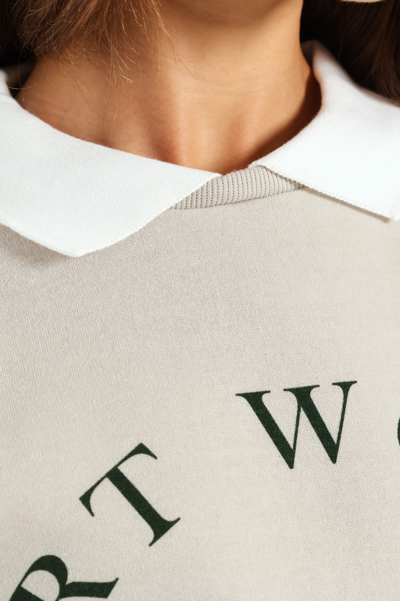 Twofer Screen Print Active Top - Marble Snow - Image 5