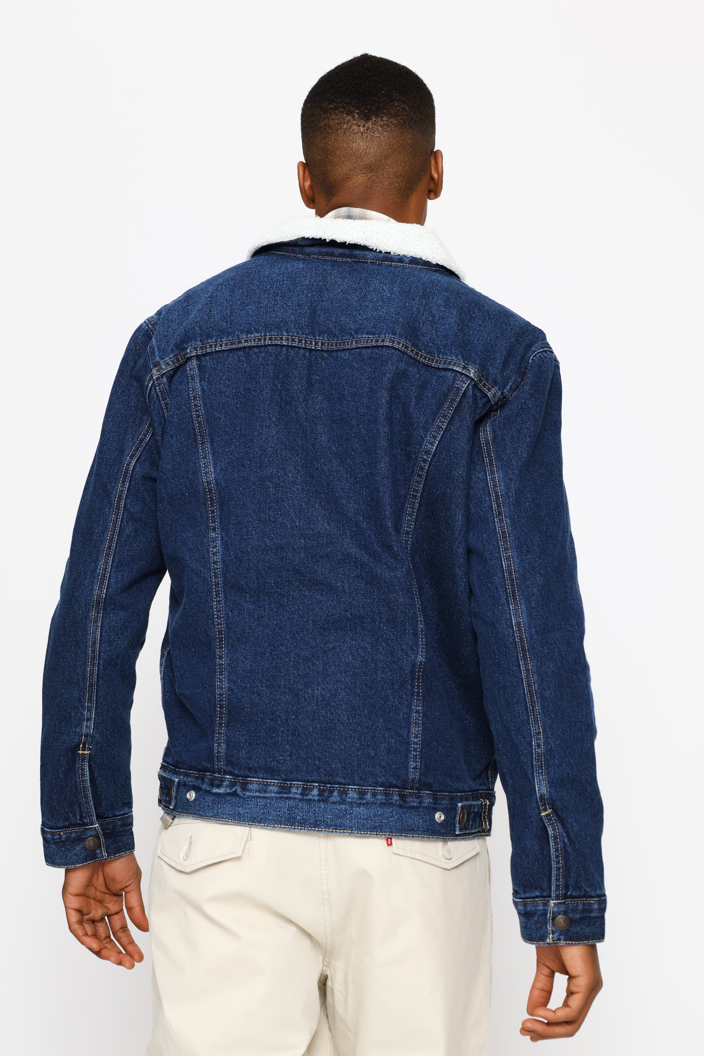 Type 3 Za Sherpa Trucker Jacket - Indigo - Image 4