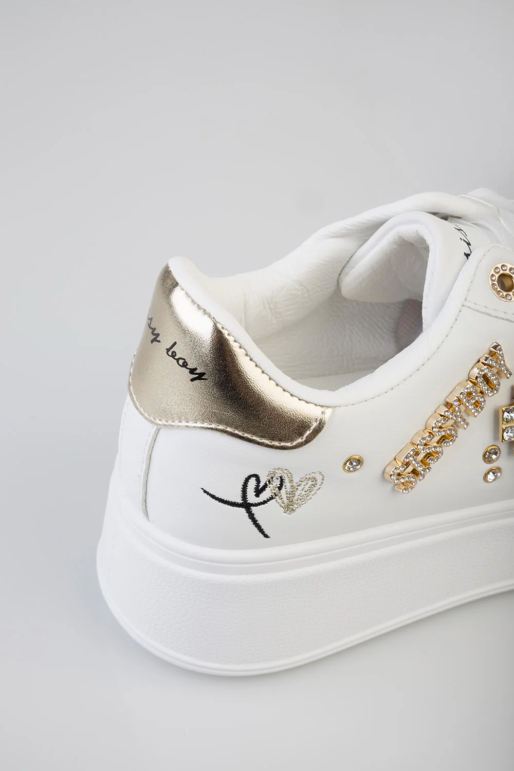 Tyra Diamante Chunky Pu Sneaker - White - Image 6