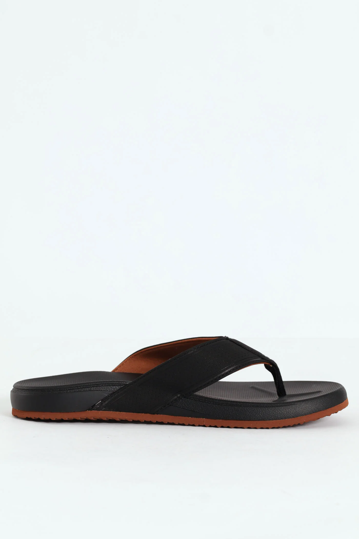 Ultra Soft Wide Vamp Sandal - Black - Image 3