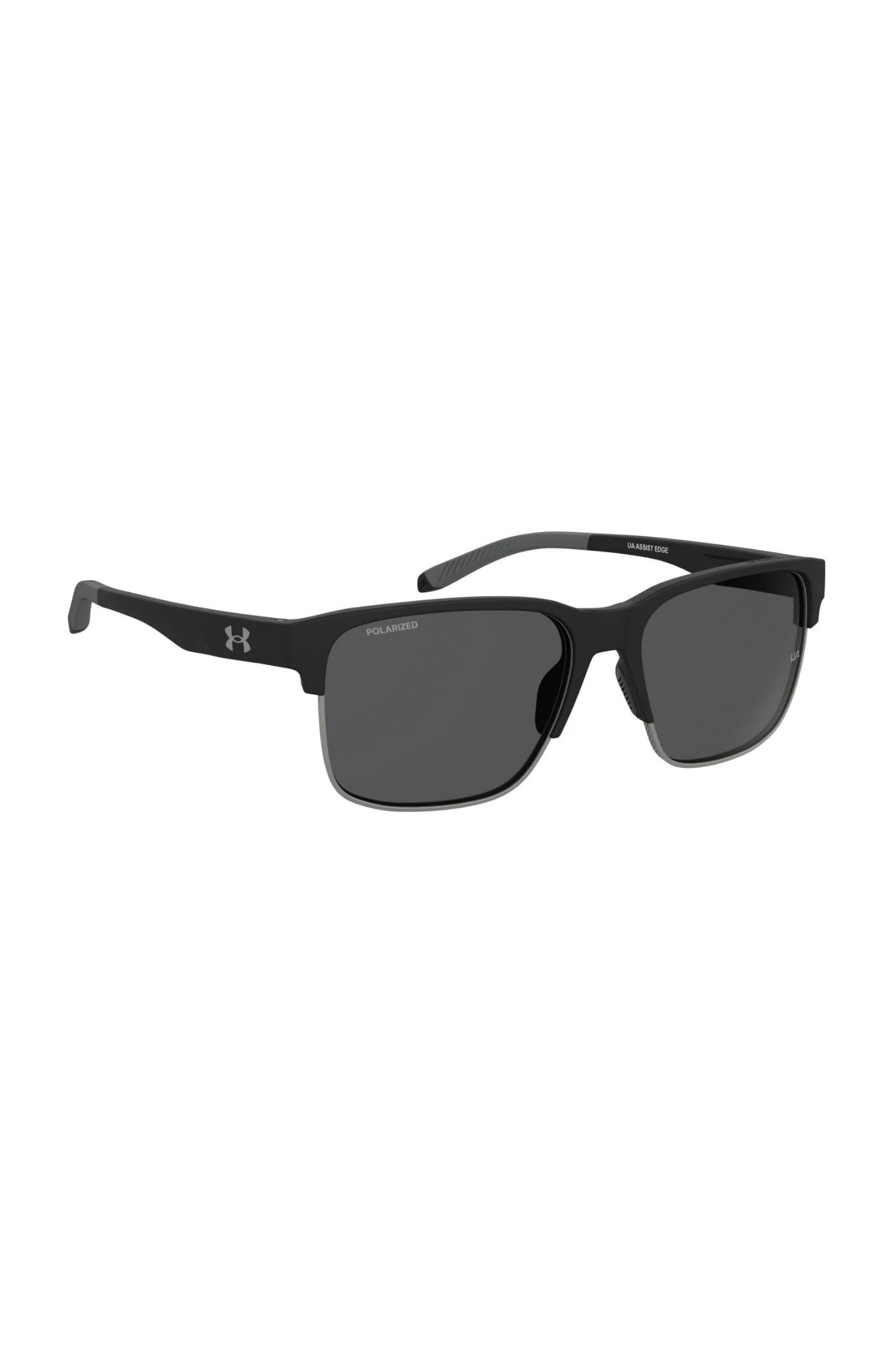 Unisex Rectangle Matte Black Frame Grey Lens - None - Image 2