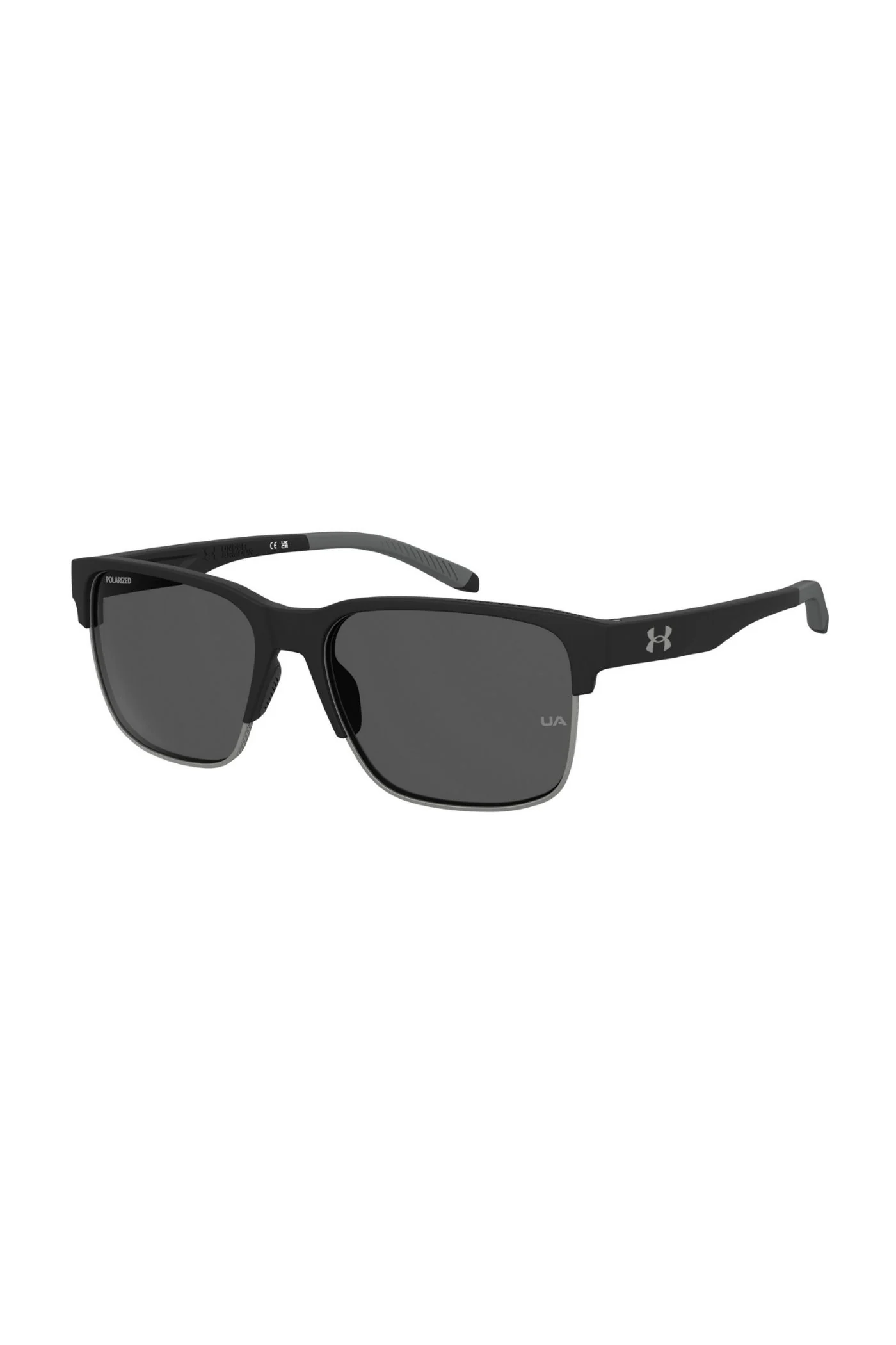 Unisex Rectangle Matte Black Frame Grey Lens - None - Image 4
