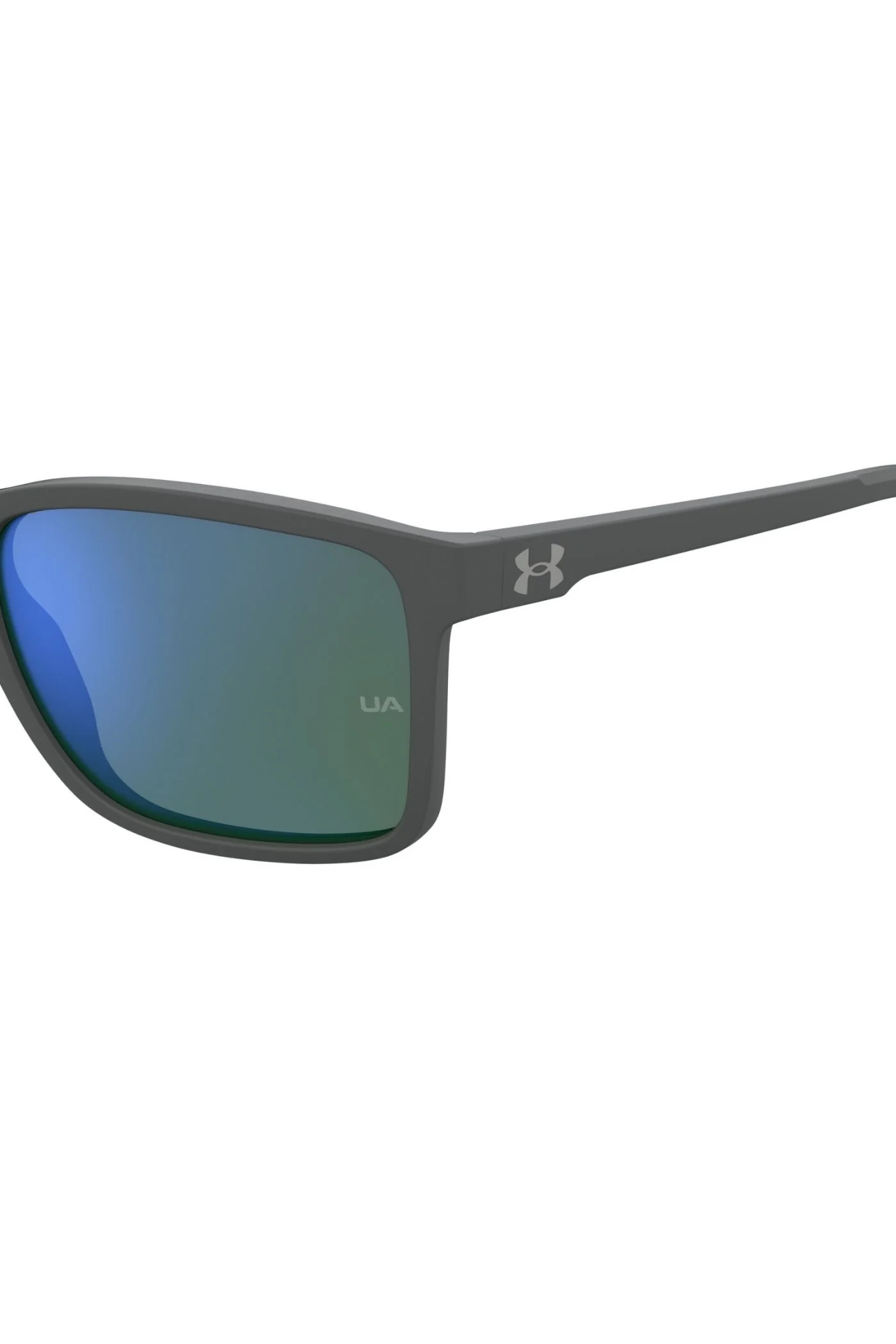 Unisex Rectangle Matte Grey Frame Green Lens - None - Image 4