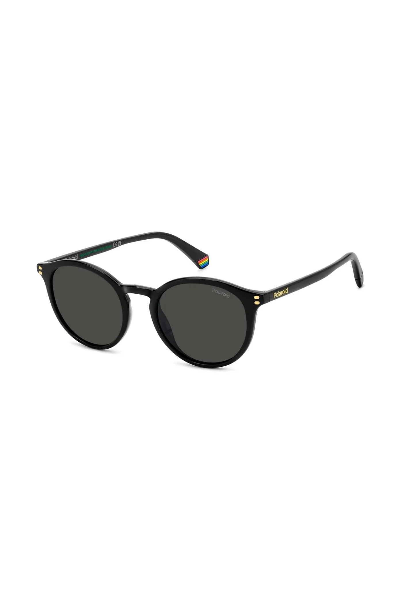 Unisex Rounded Black Frame Grey Lens - None - Image 2