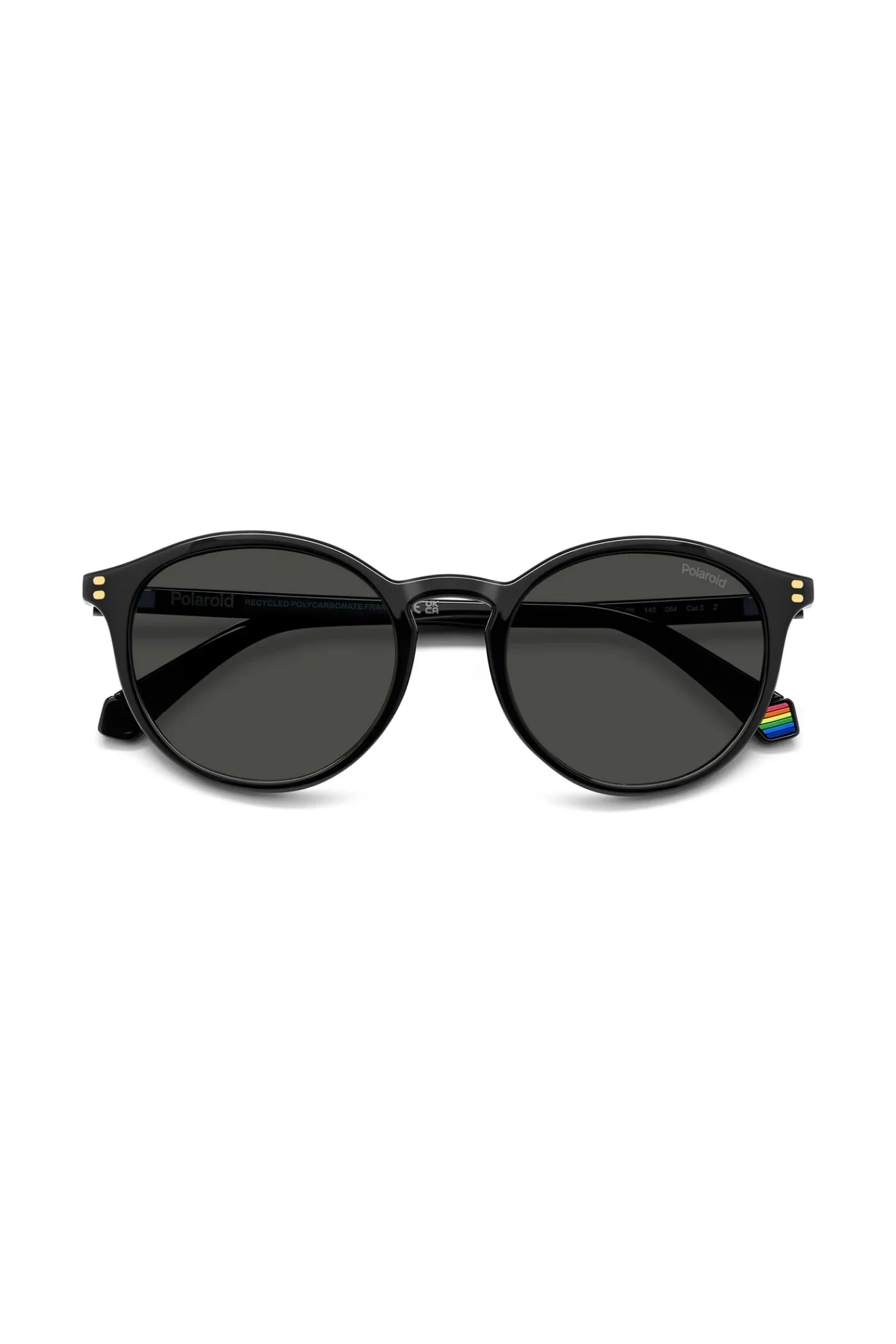 Unisex Rounded Black Frame Grey Lens - None - Image 3