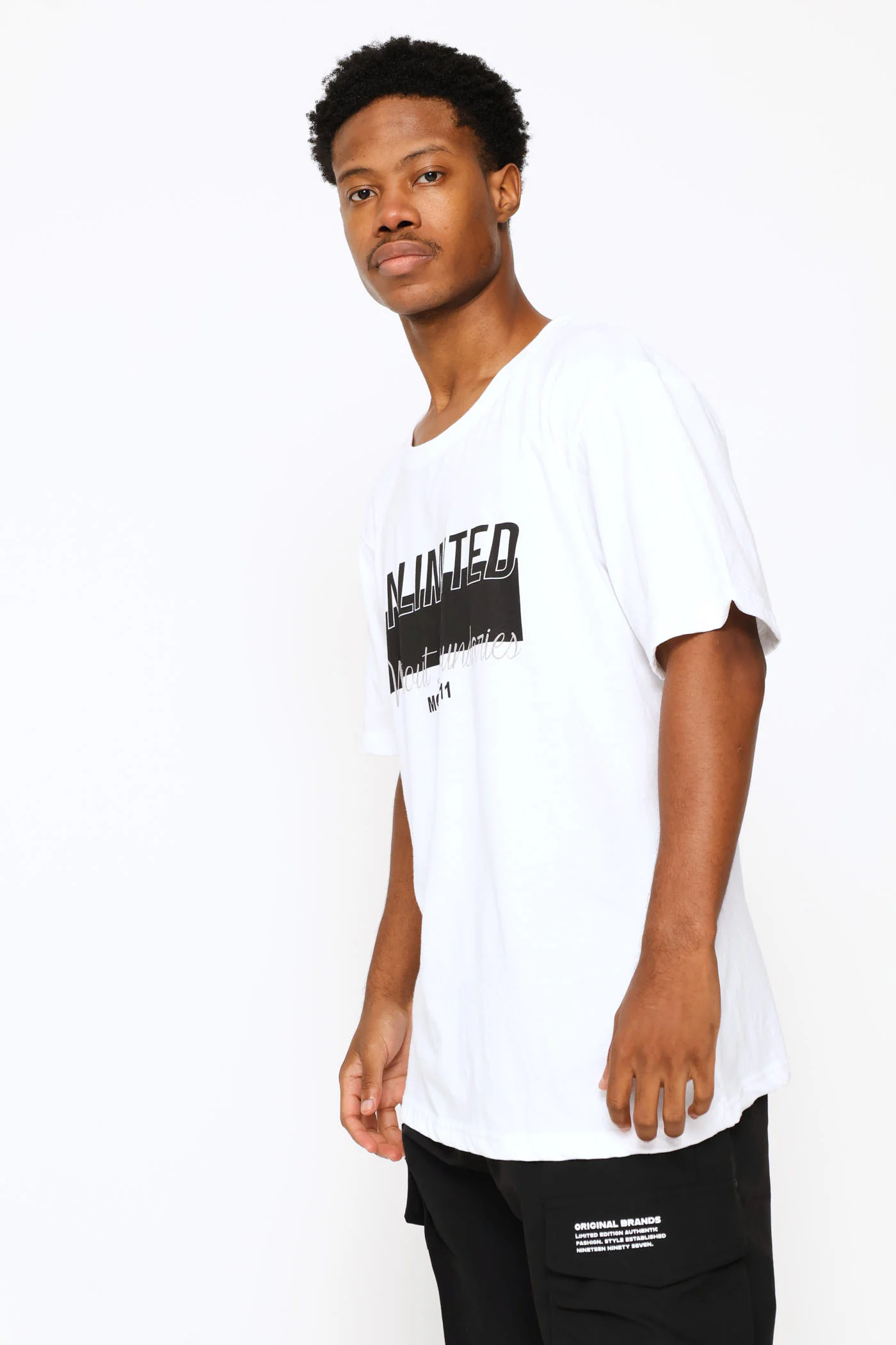Unlimited Basic Print Tee - White - Image 3