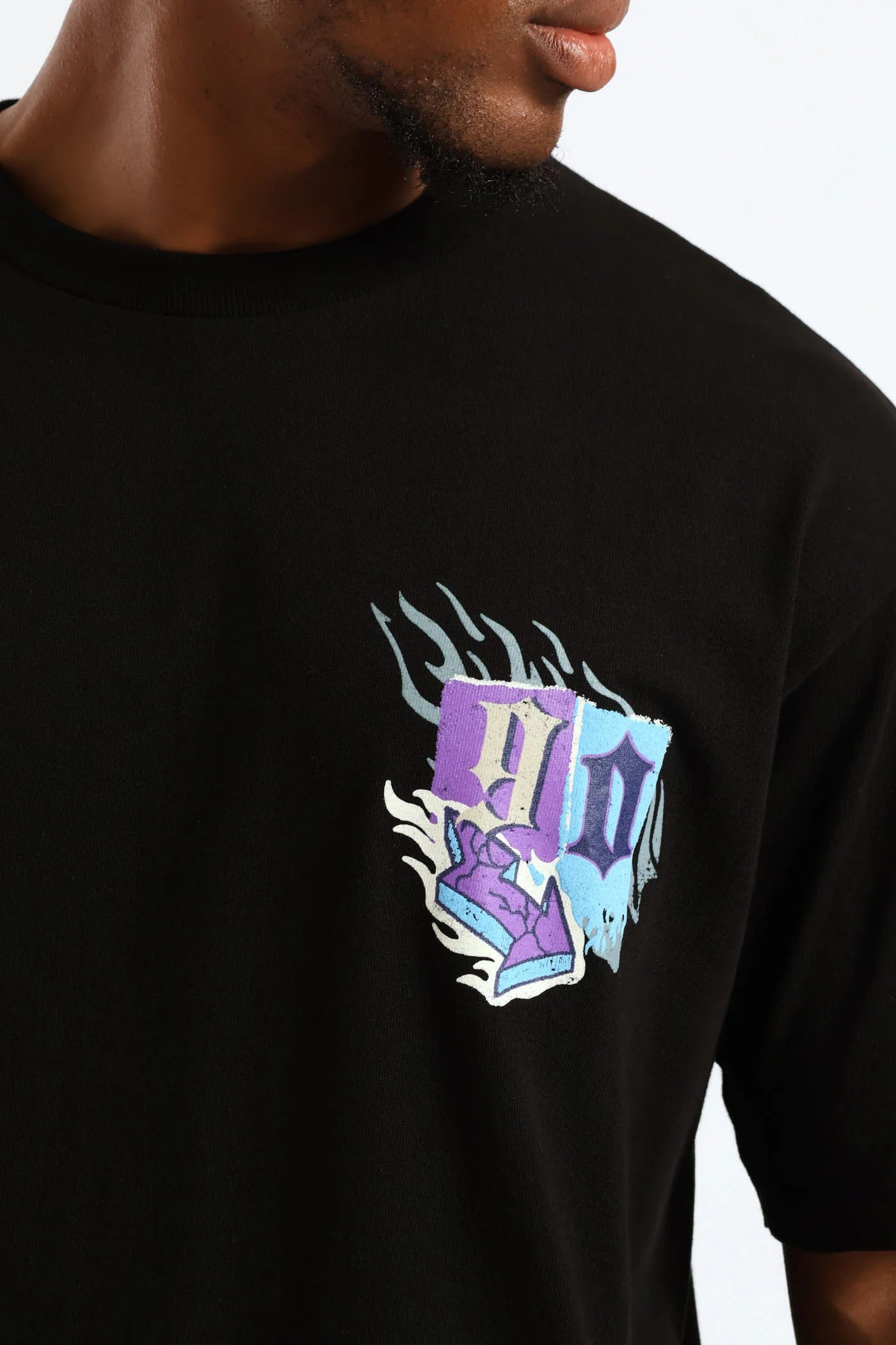 Urban Culture Oversized Tee - Black - Image 4