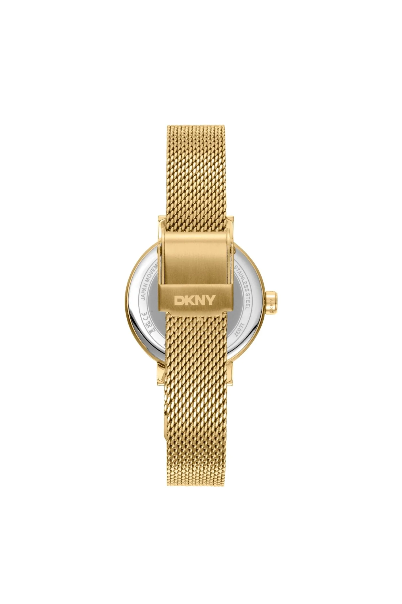 Urban Gold Case & Silver Stones Dial Watch With Gold Mesh Bracelet - Gold - Image 2