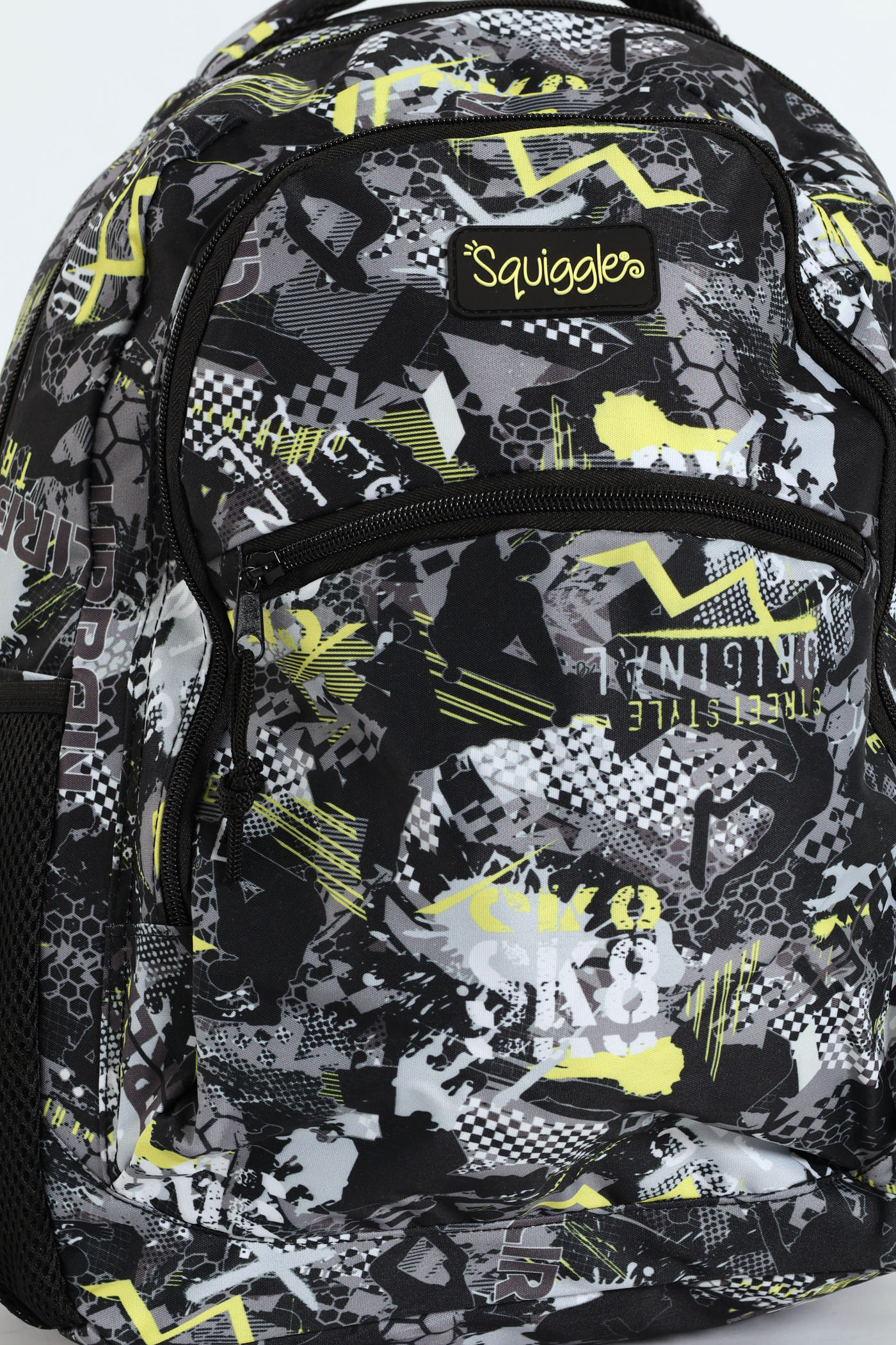 Pre-Boys Urban Skate Squiggle Print School Backpack - Black - Image 4