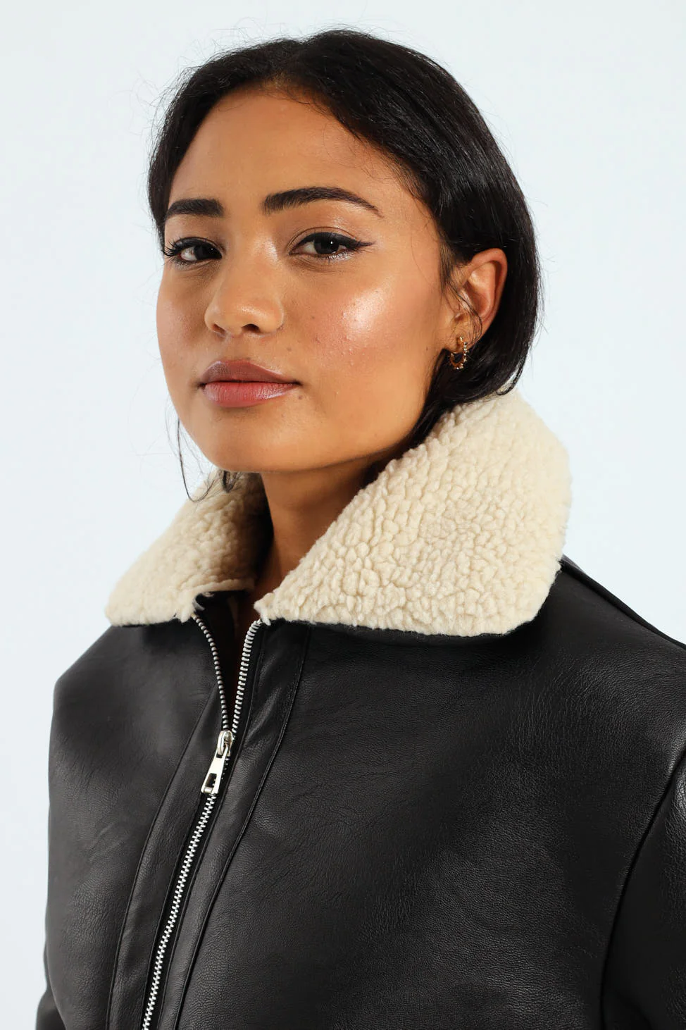 Utility Pu Sherpa Jacket - Black - Image 4