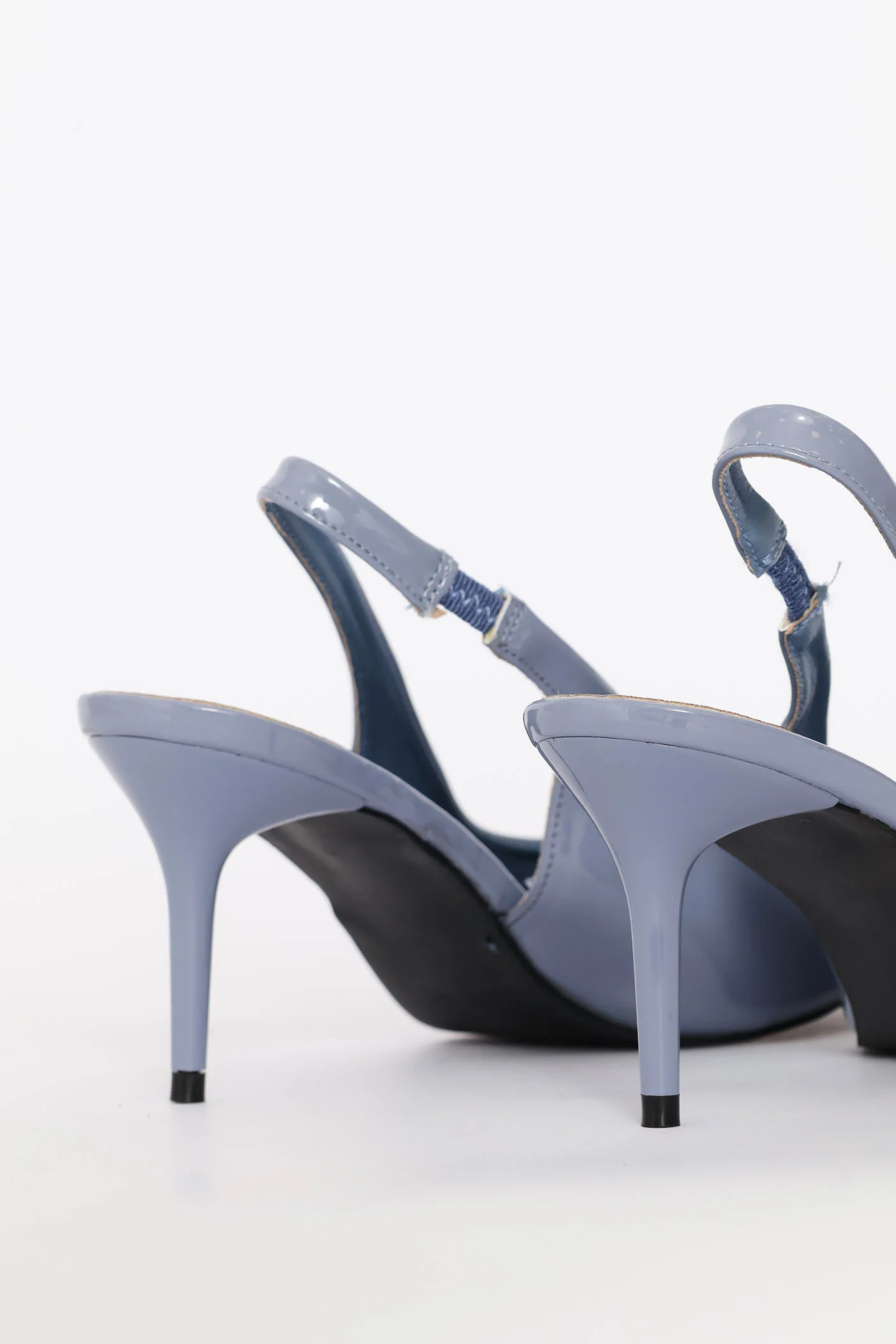 V-Cut Slingback Kitten Heel - Duck Egg - Image 2