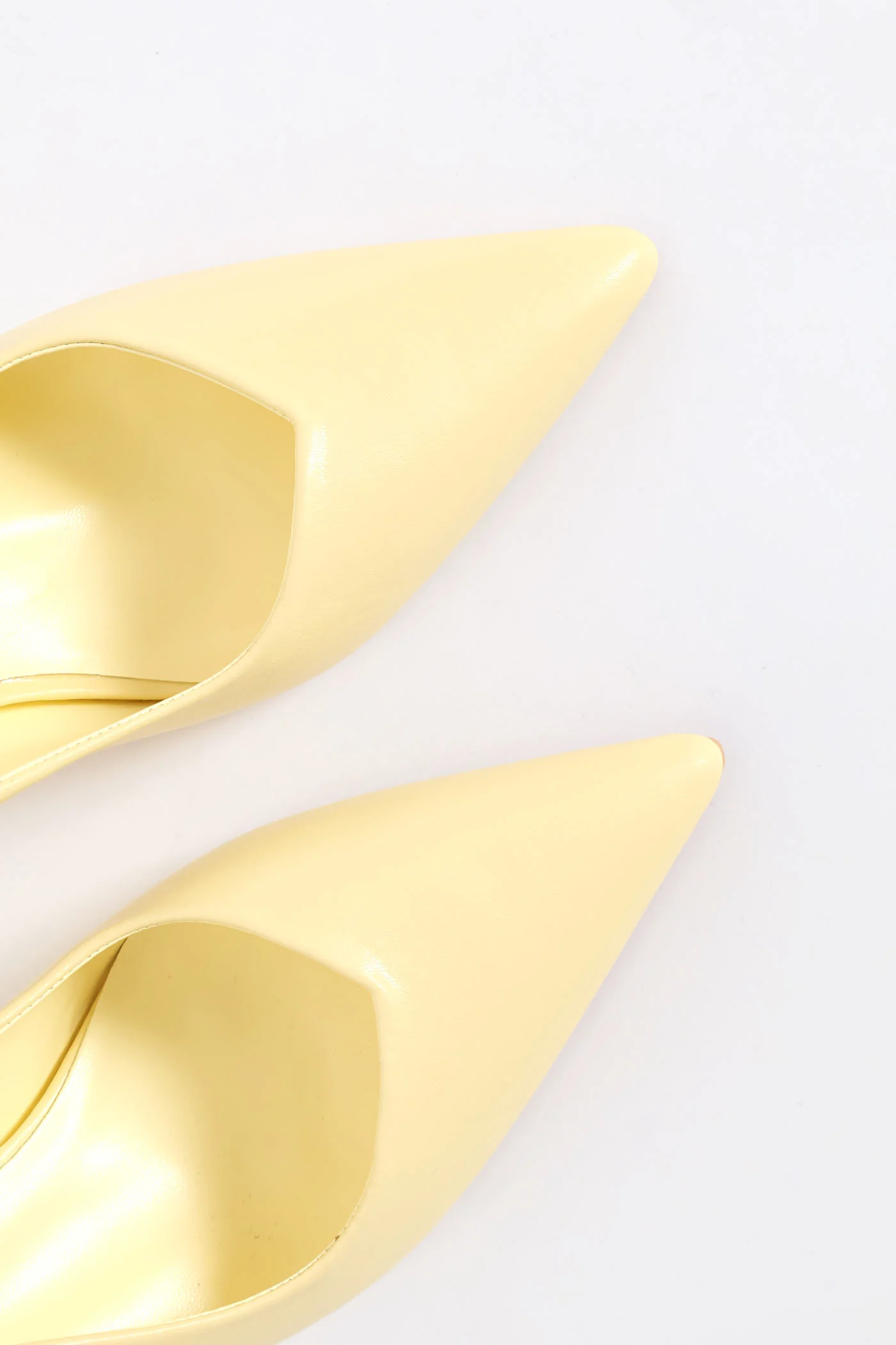 V-Cut Slingback Kitten Heel - Light Yellow - Image 2
