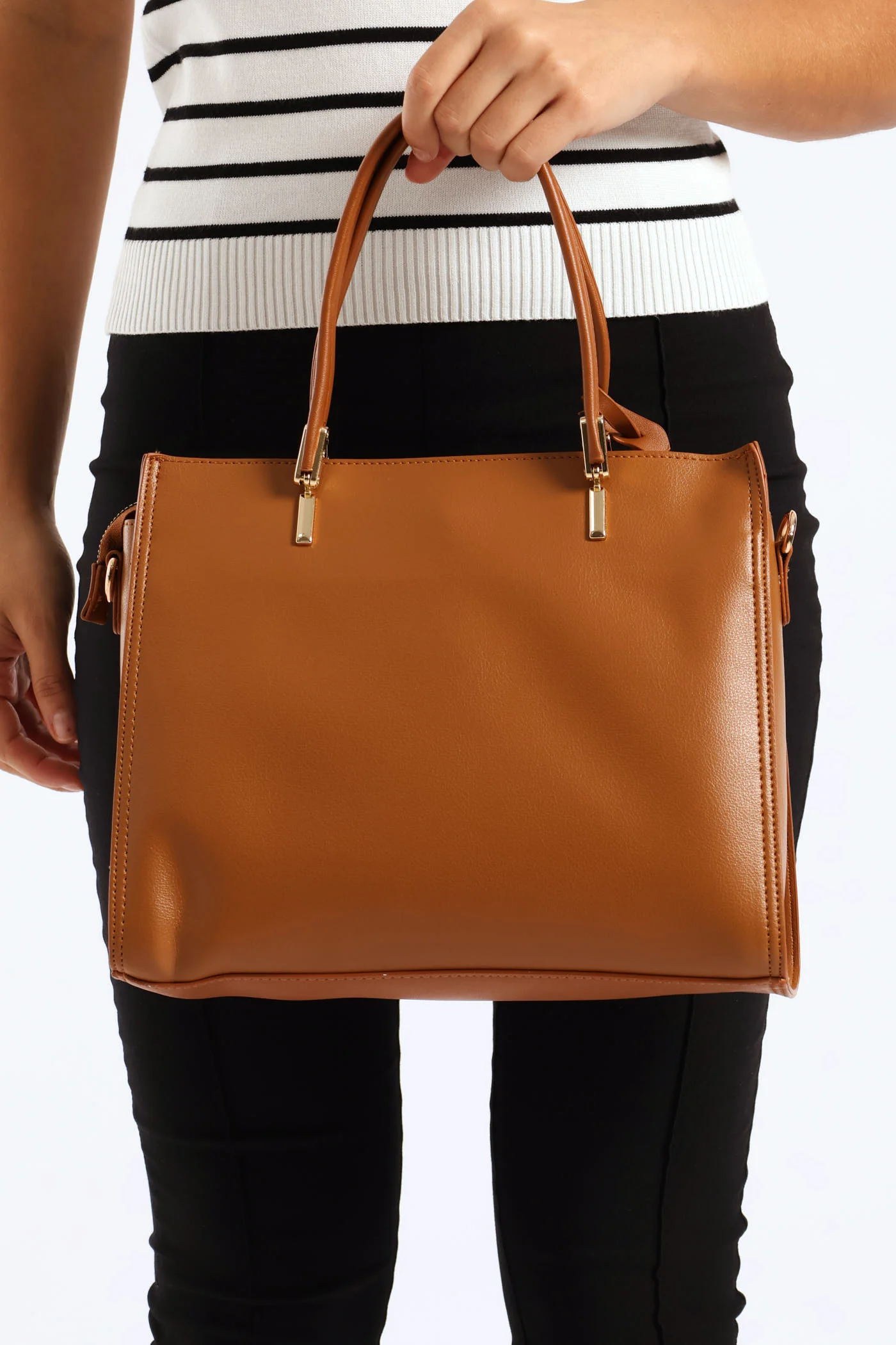 Valeria Structured Bag - Brown - Image 3
