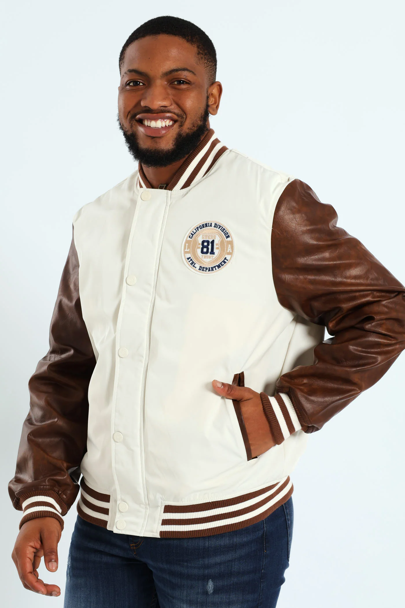 Varsity Bomber Jacket - Vanilla - Image 2