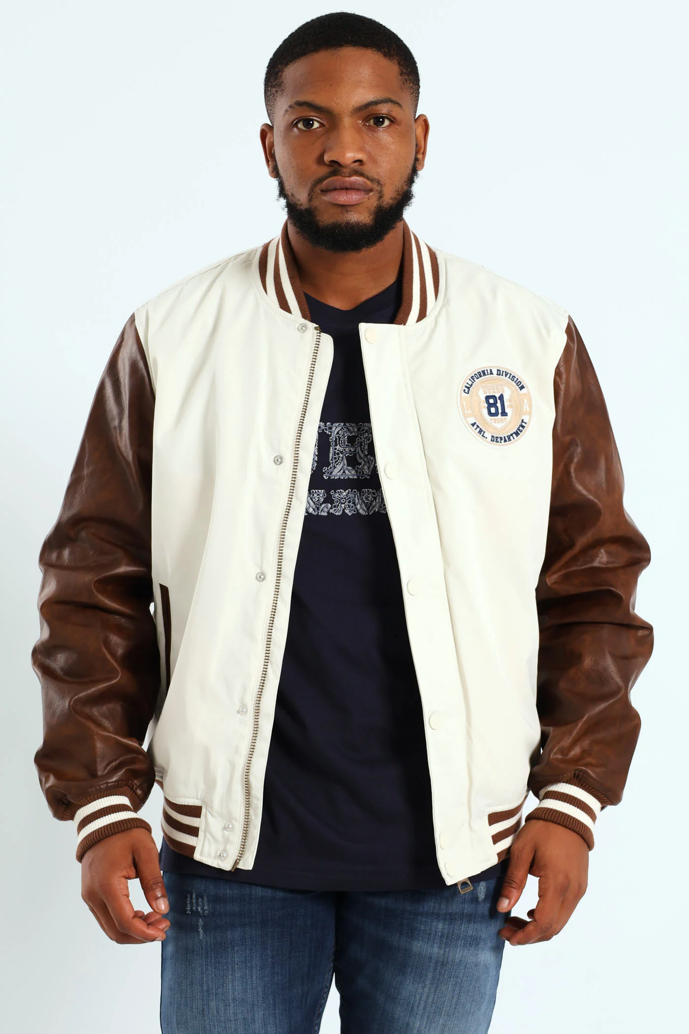 Varsity Bomber Jacket - Vanilla - Image 3