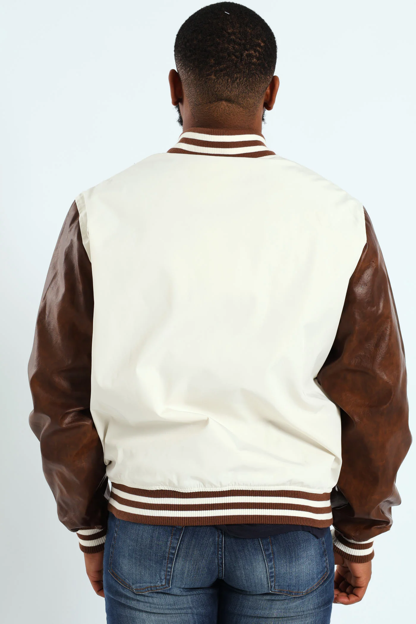 Varsity Bomber Jacket - Vanilla - Image 4