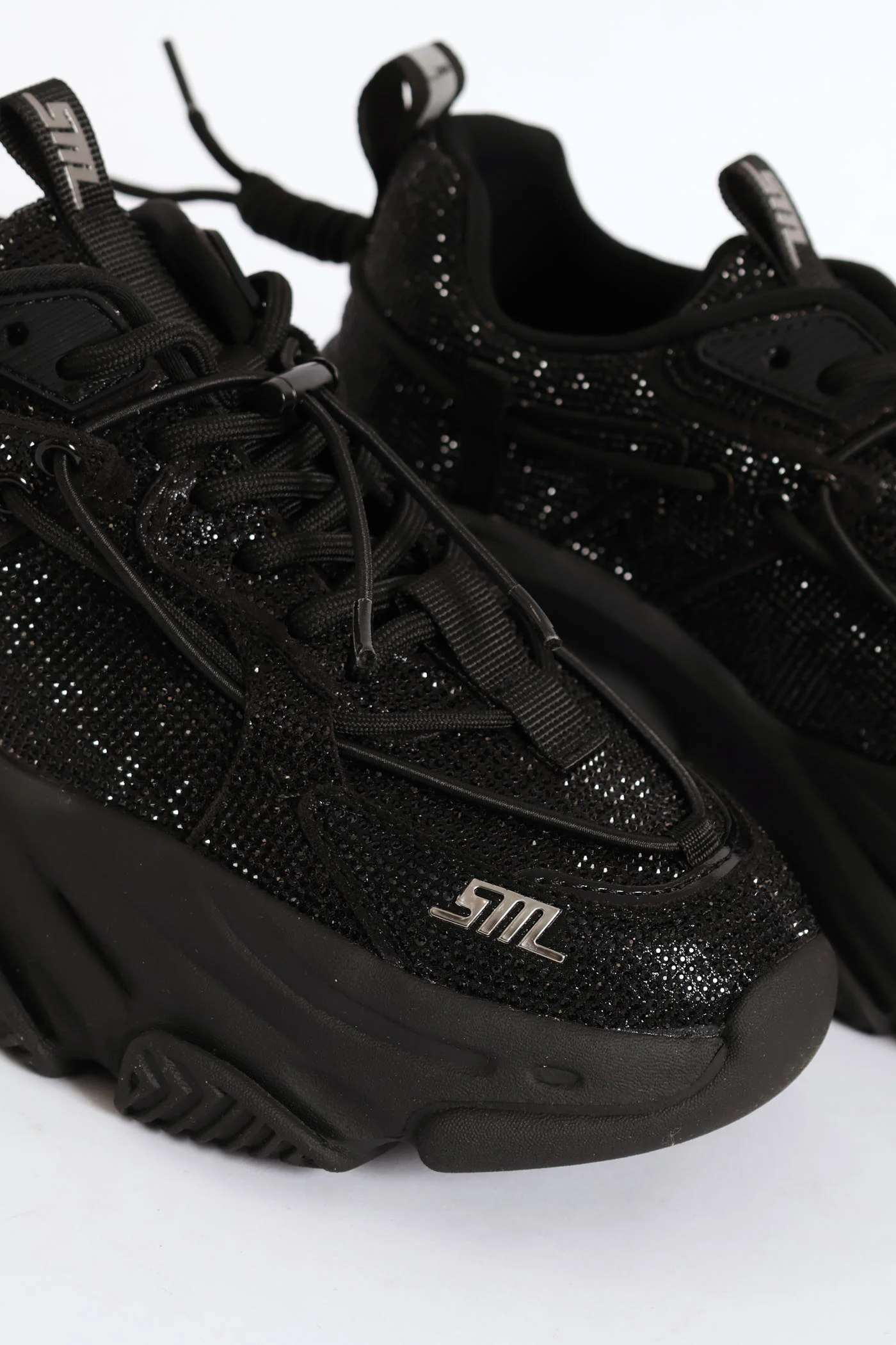 Vault Sequin Chunky Sneaker - Black - Image 2