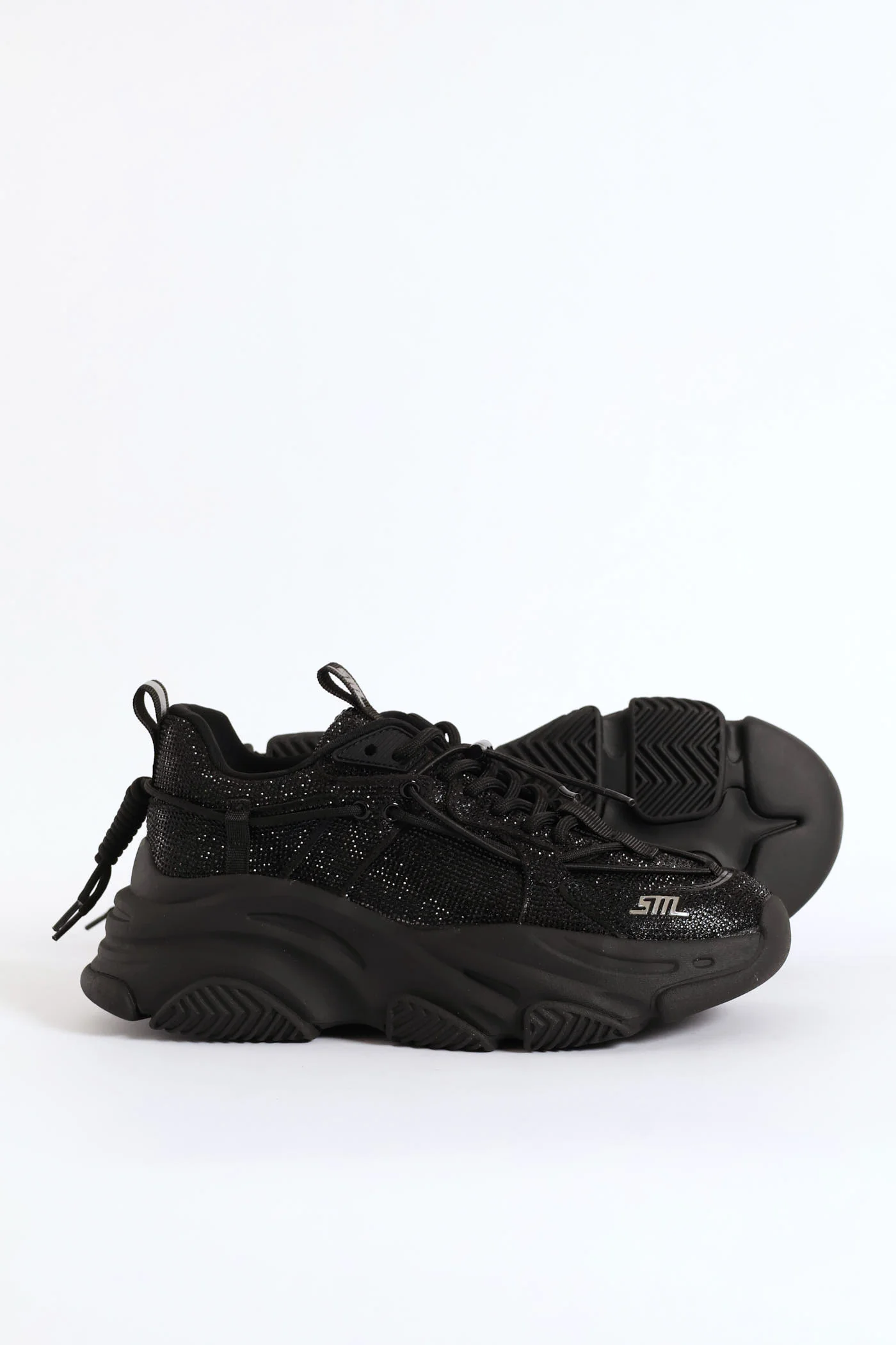 Vault Sequin Chunky Sneaker - Black - Image 5