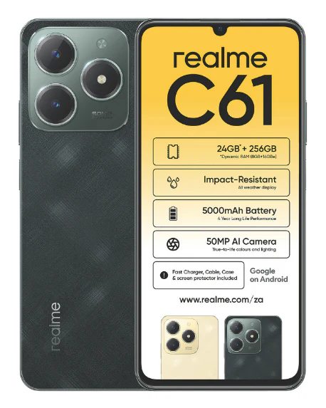 C61 256GB 4G Dual Sim Green Cellphone Box Bundle - Image 4