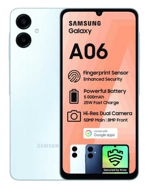 Galaxy A06 64GB Dual Sim Blue Celphone - Image 3