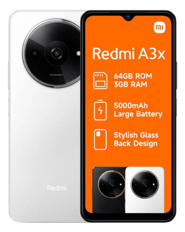 Redmi A3X 64GB 4G Dual Sim White Cellphone - Image 3