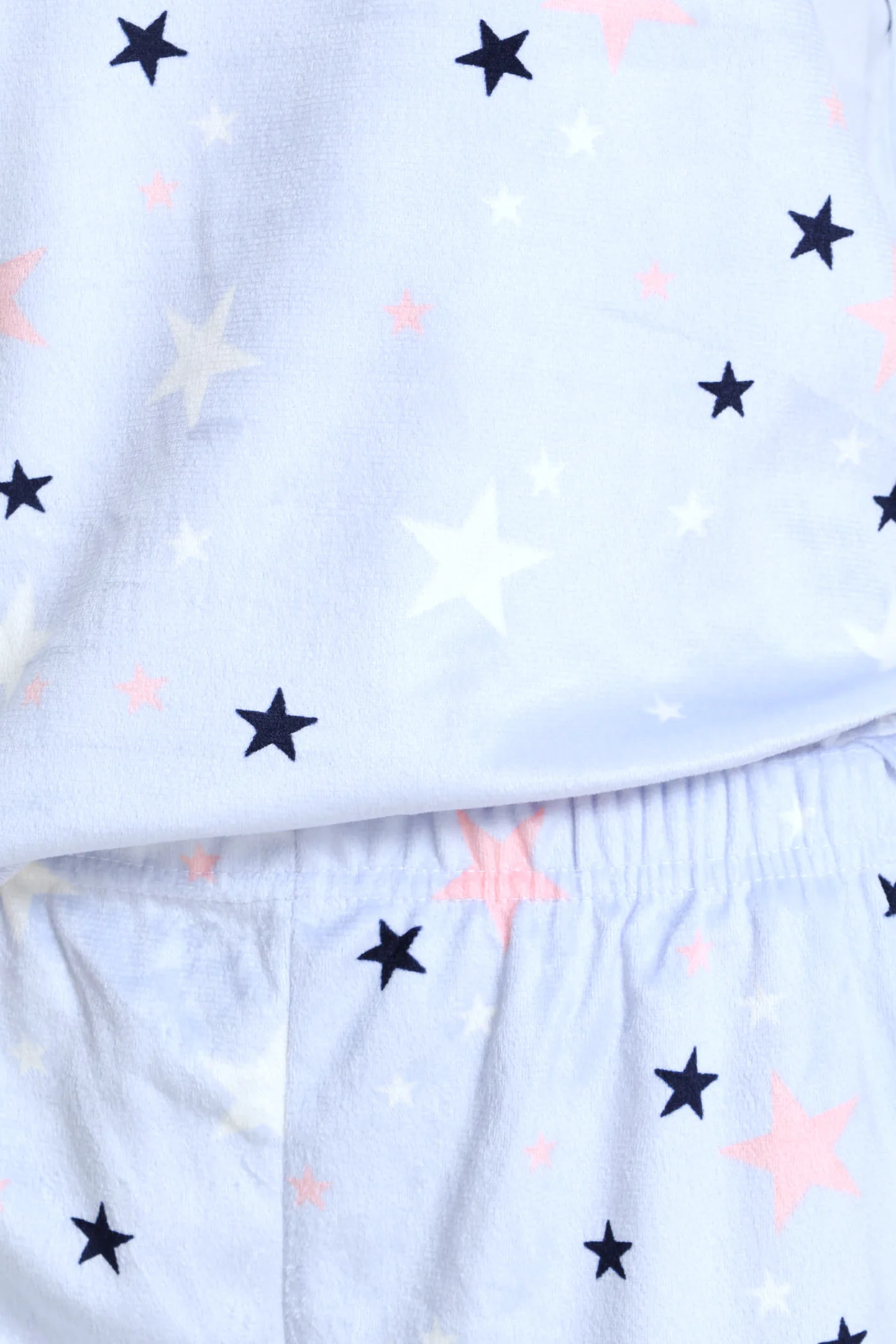 Velour Stars Long Sleeve Top & Straight Leg Pant Set - Blue - Image 5