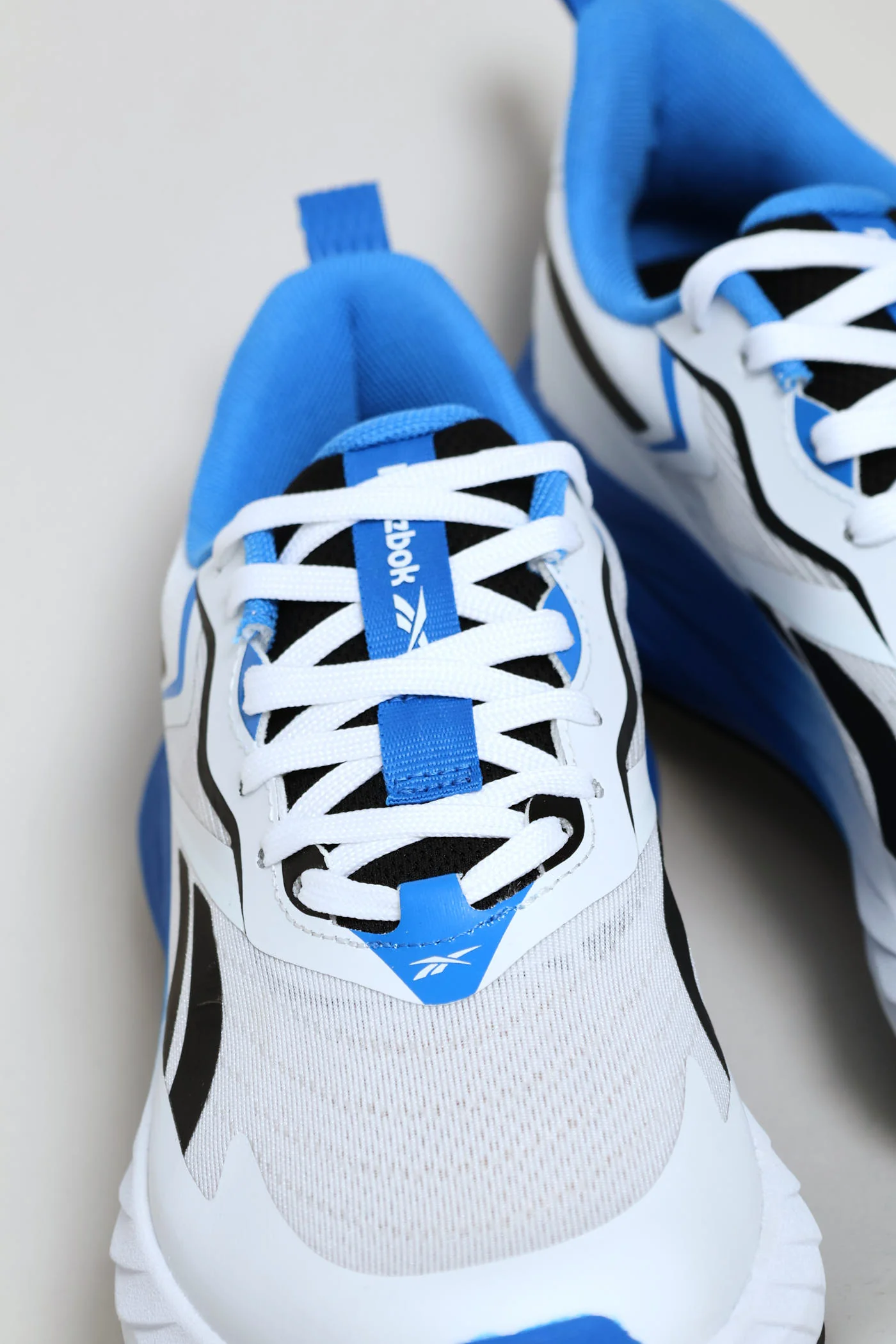 Verse Lace Up Trainer - White/Blue - Image 2