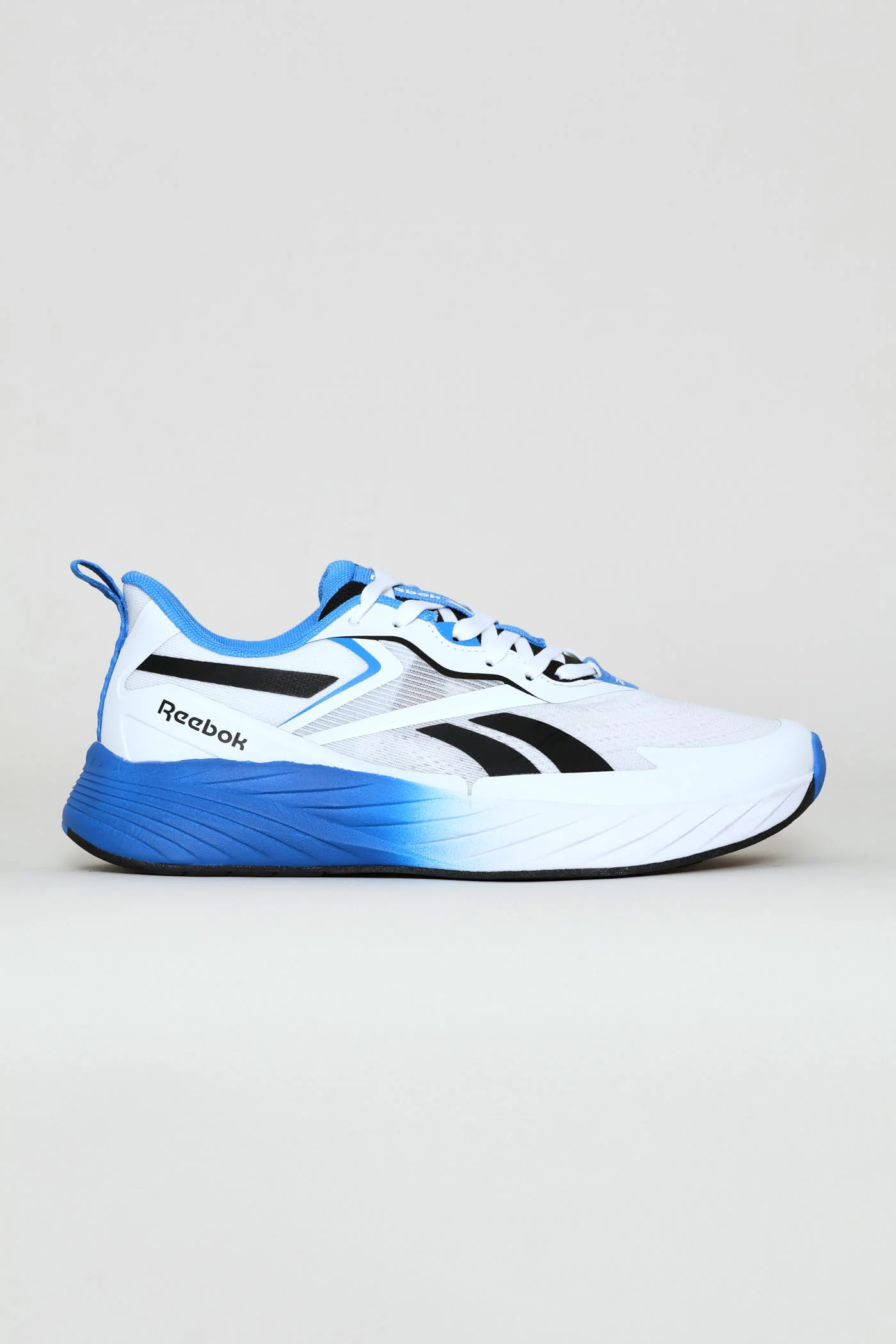 Verse Lace Up Trainer - White/Blue - Image 3