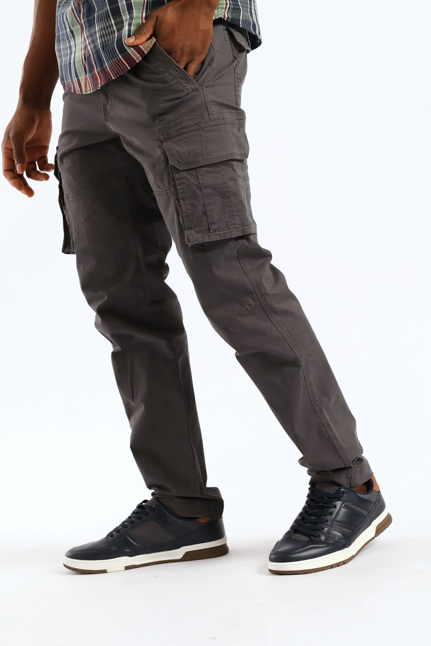 Vintage Cargo Pants - Charcoal - Image 2