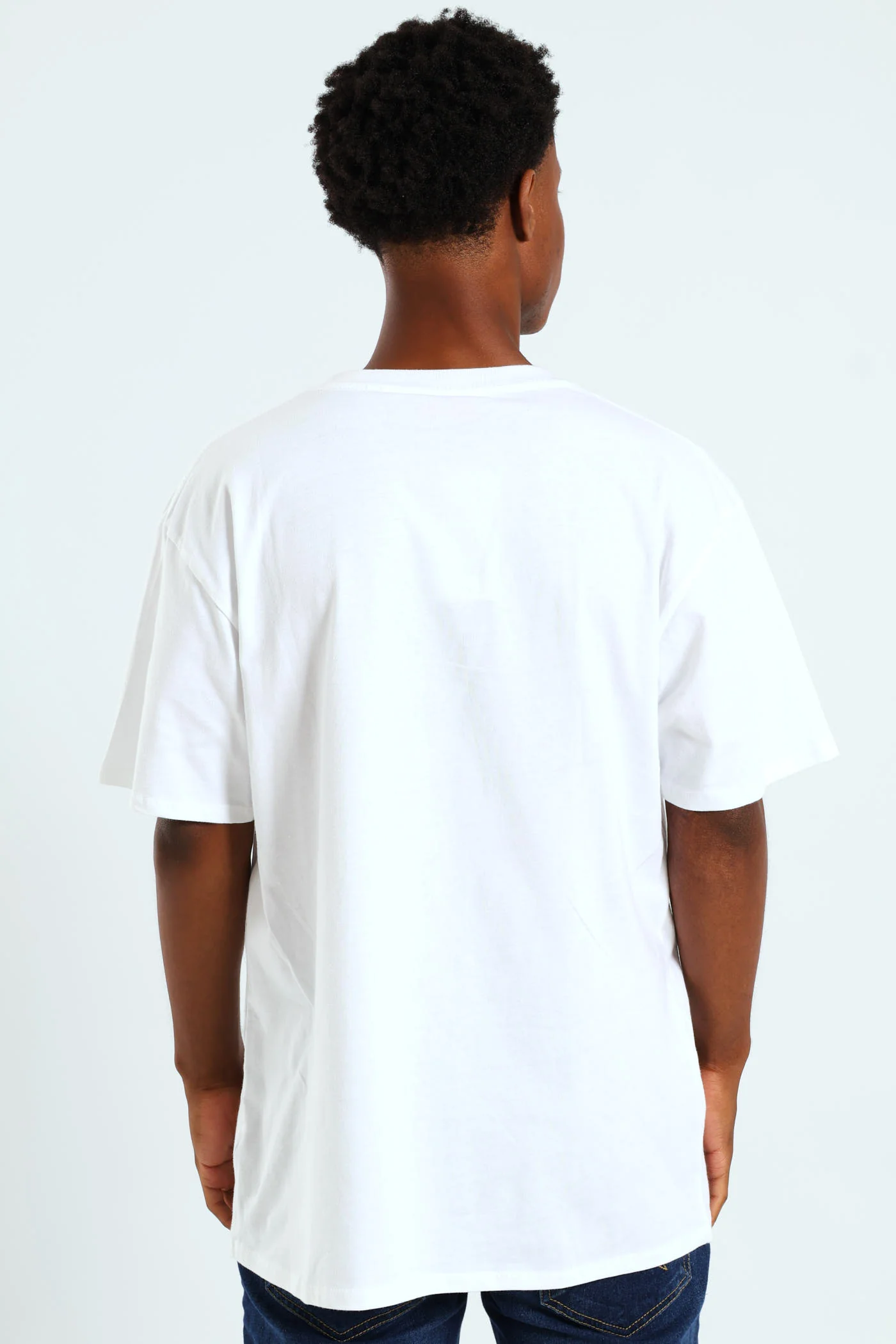 Vintage Chest Print Tee - White - Image 4