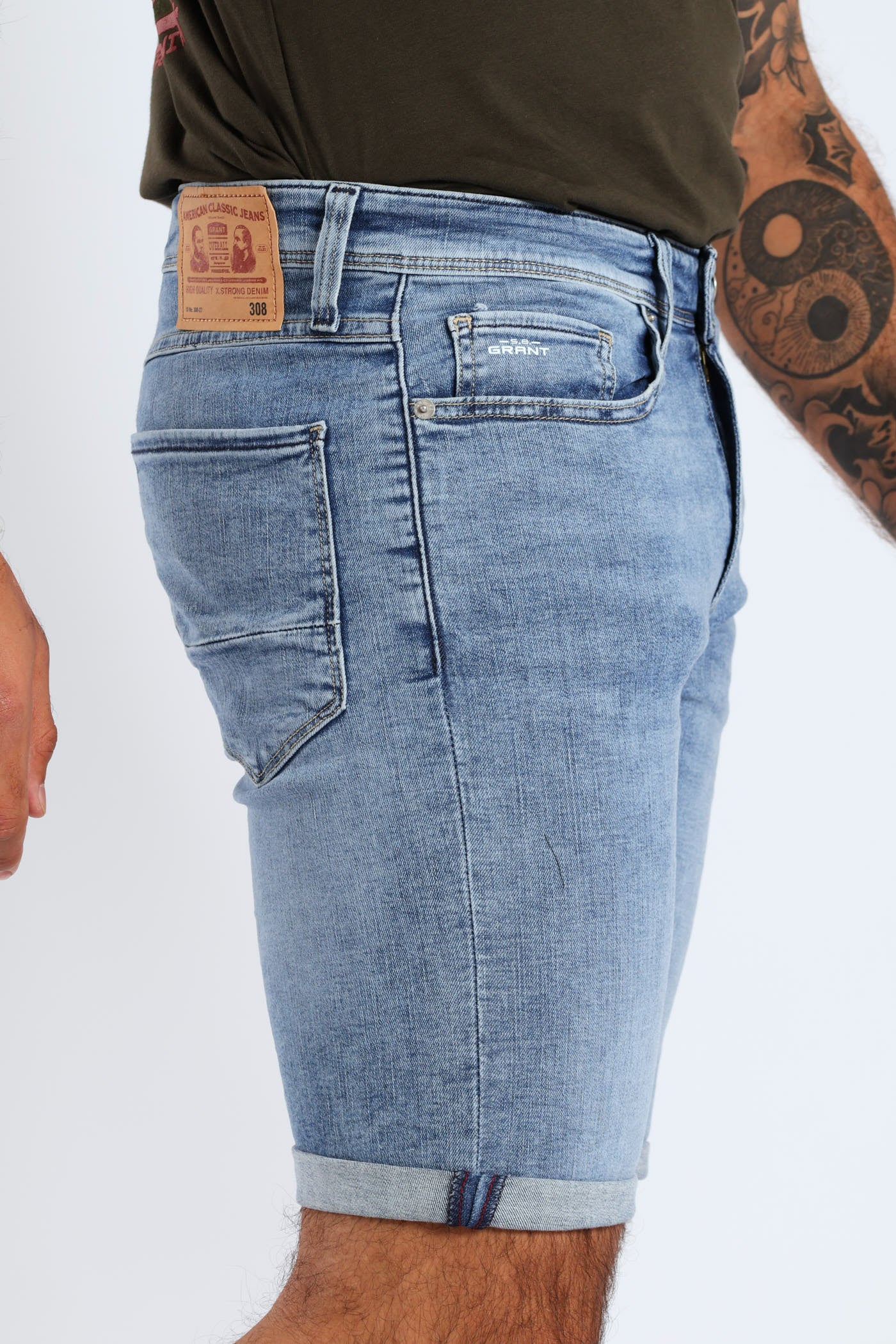 Vintage Denim Short - Mid Wash - Image 3