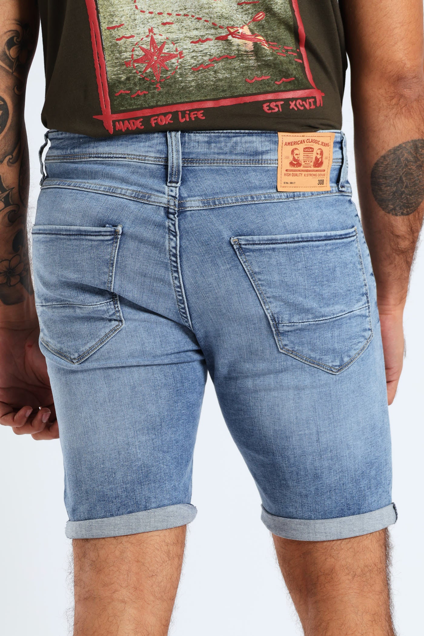 Vintage Denim Short - Mid Wash - Image 4