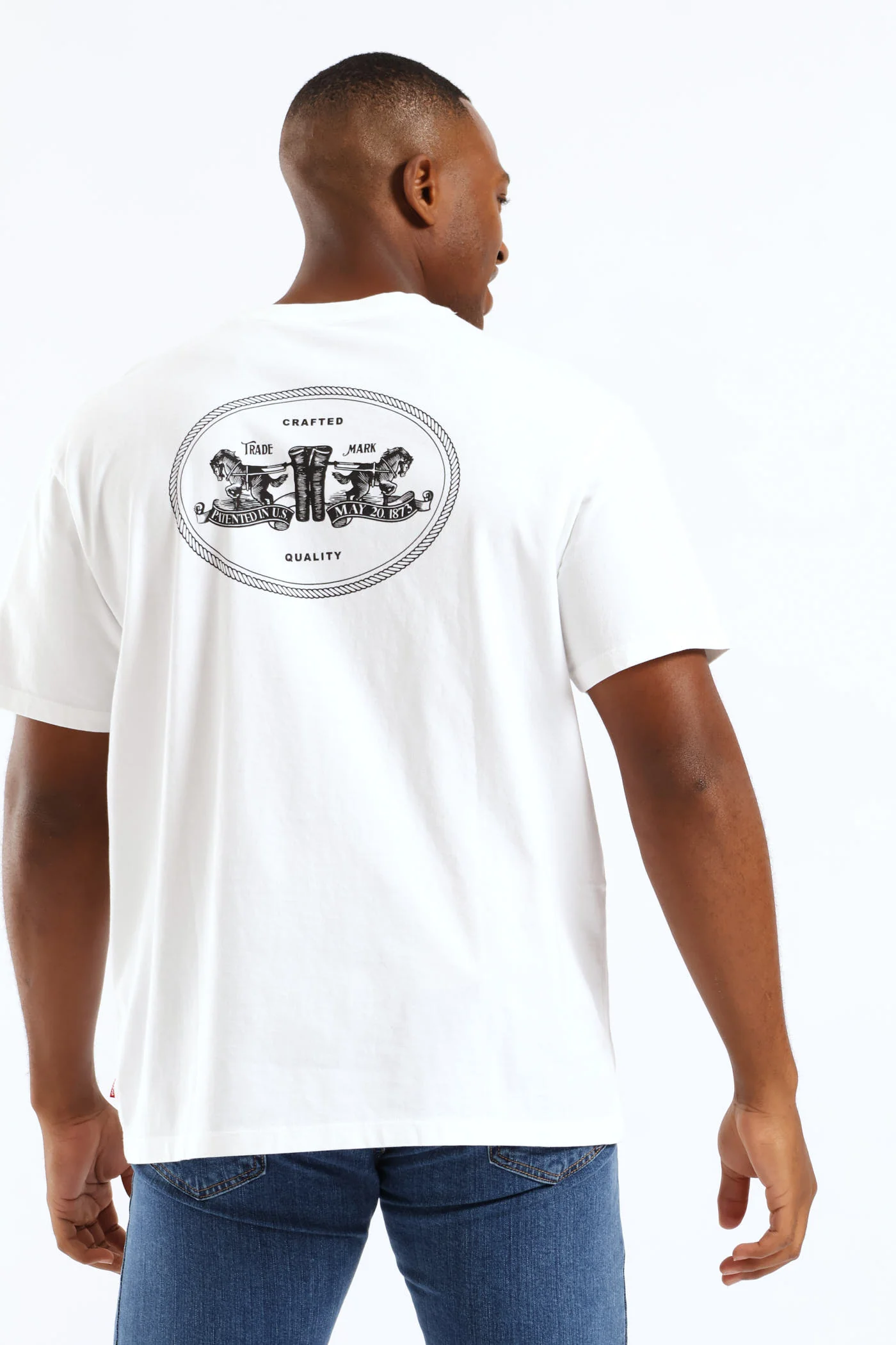 Vintage Fit Graphic Tee - White - Image 2