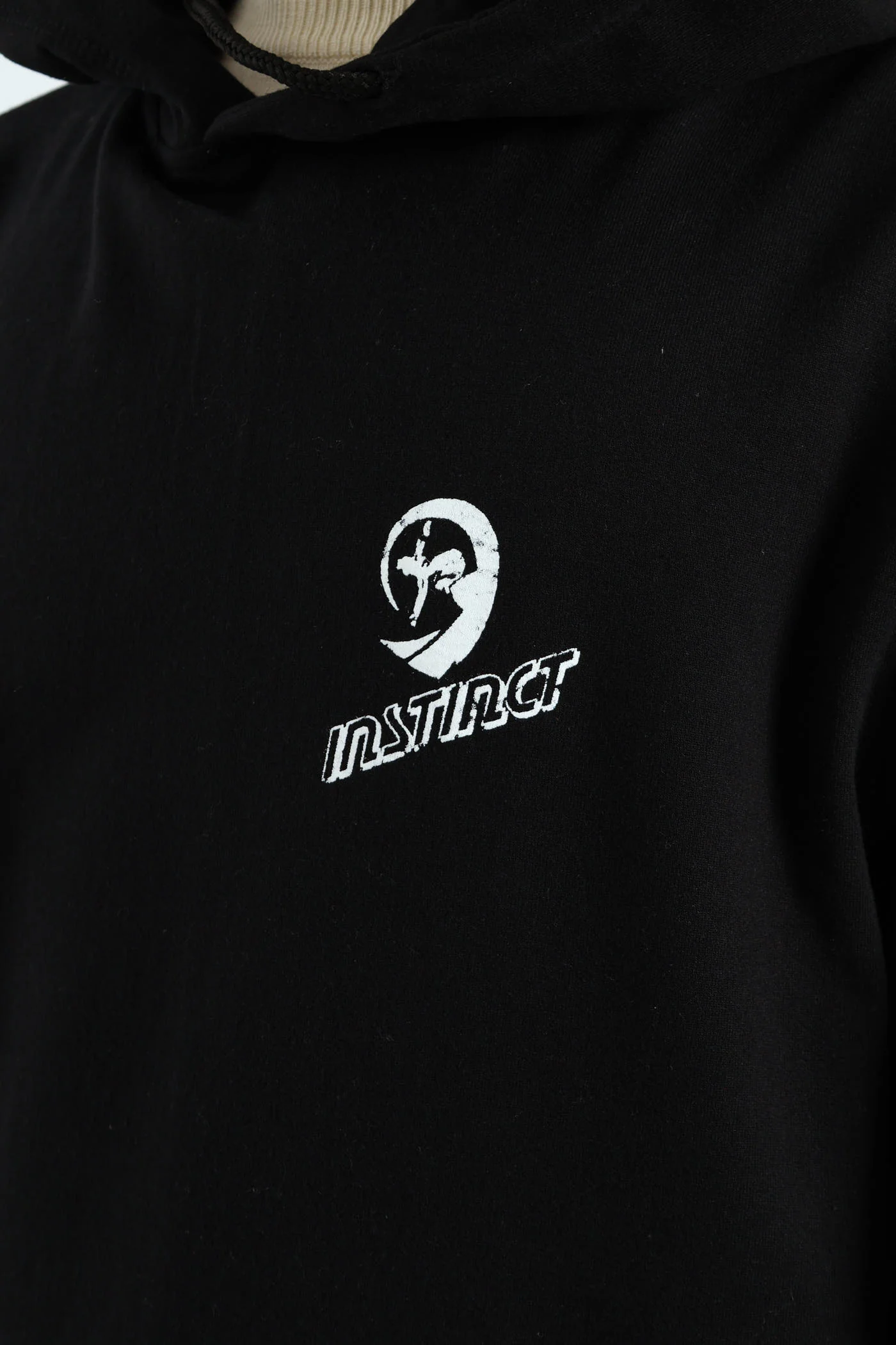 Vintage Print Hoodie - Black - Image 5