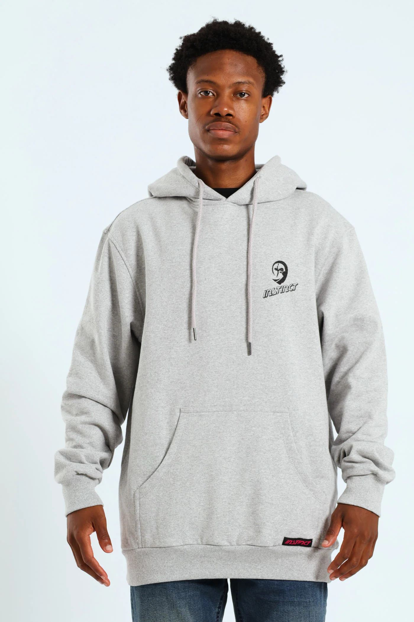 Vintage Print Hoodie - Grey - Image 2