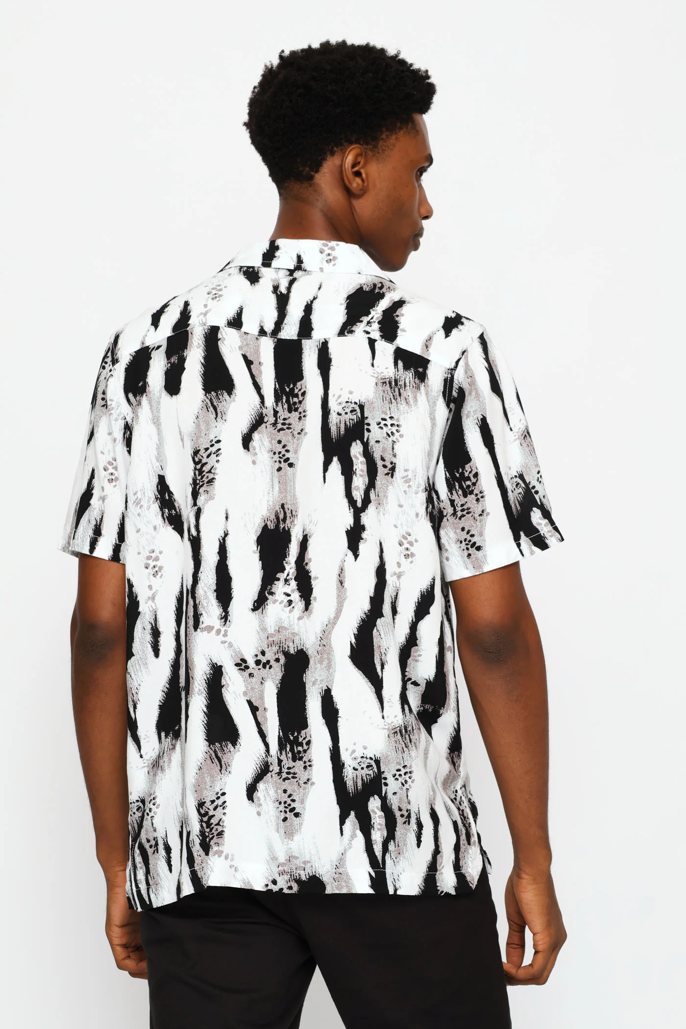 Viscose Shirt - White/Black/Grey - Image 4