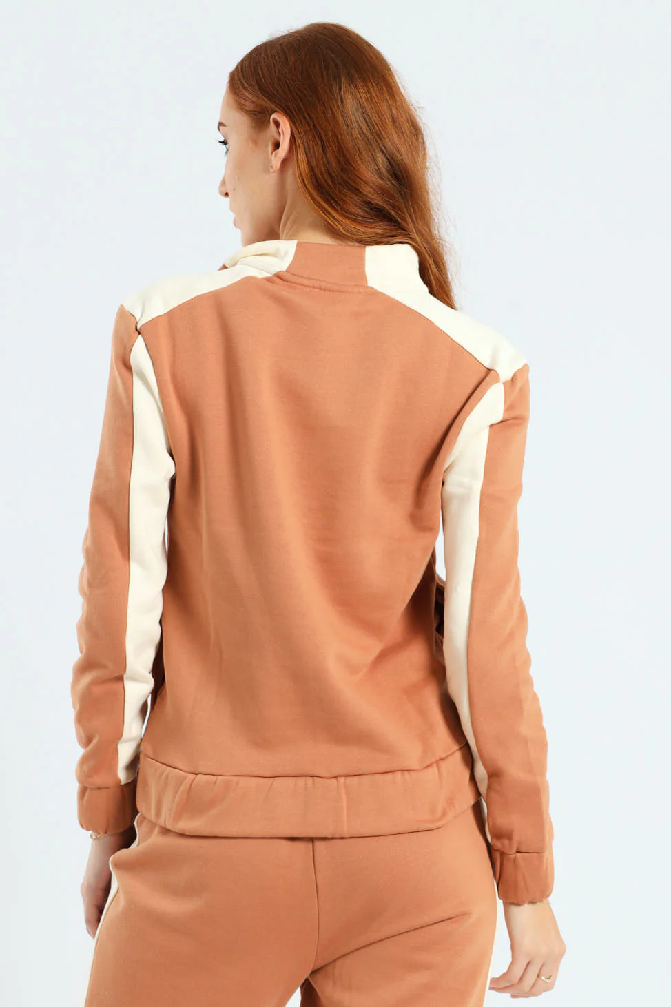 Vivian 3/4 Zip Sweater - Peach - Image 2