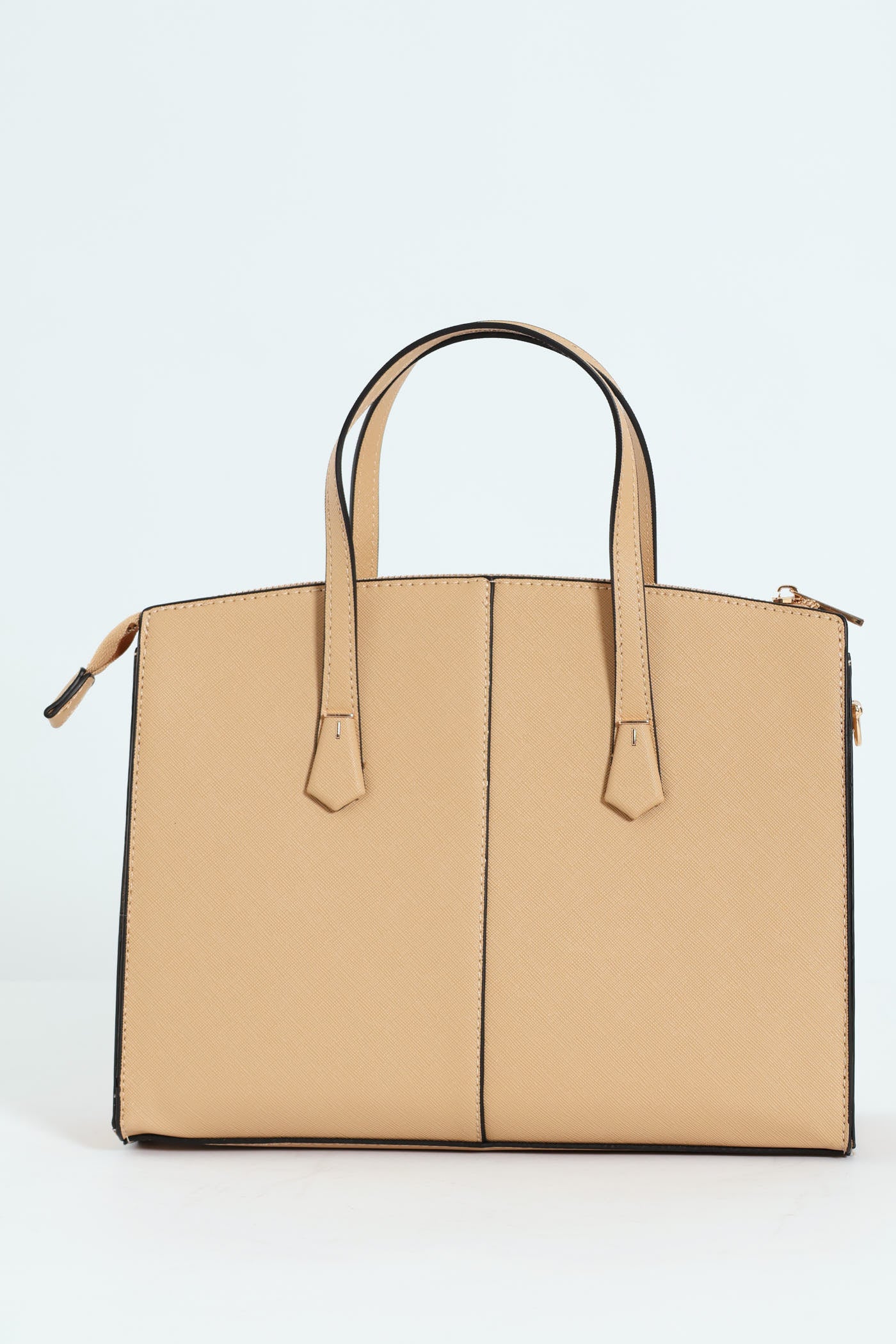 Vivian Structured Satchel - Beige - Image 4