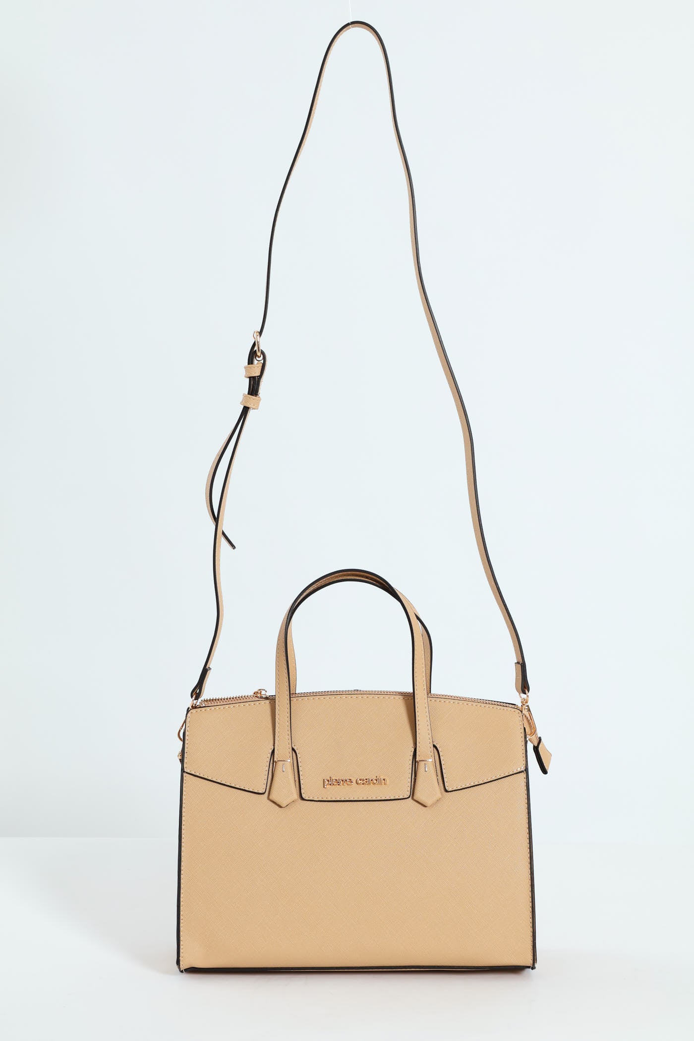 Vivian Structured Satchel - Beige - Image 6