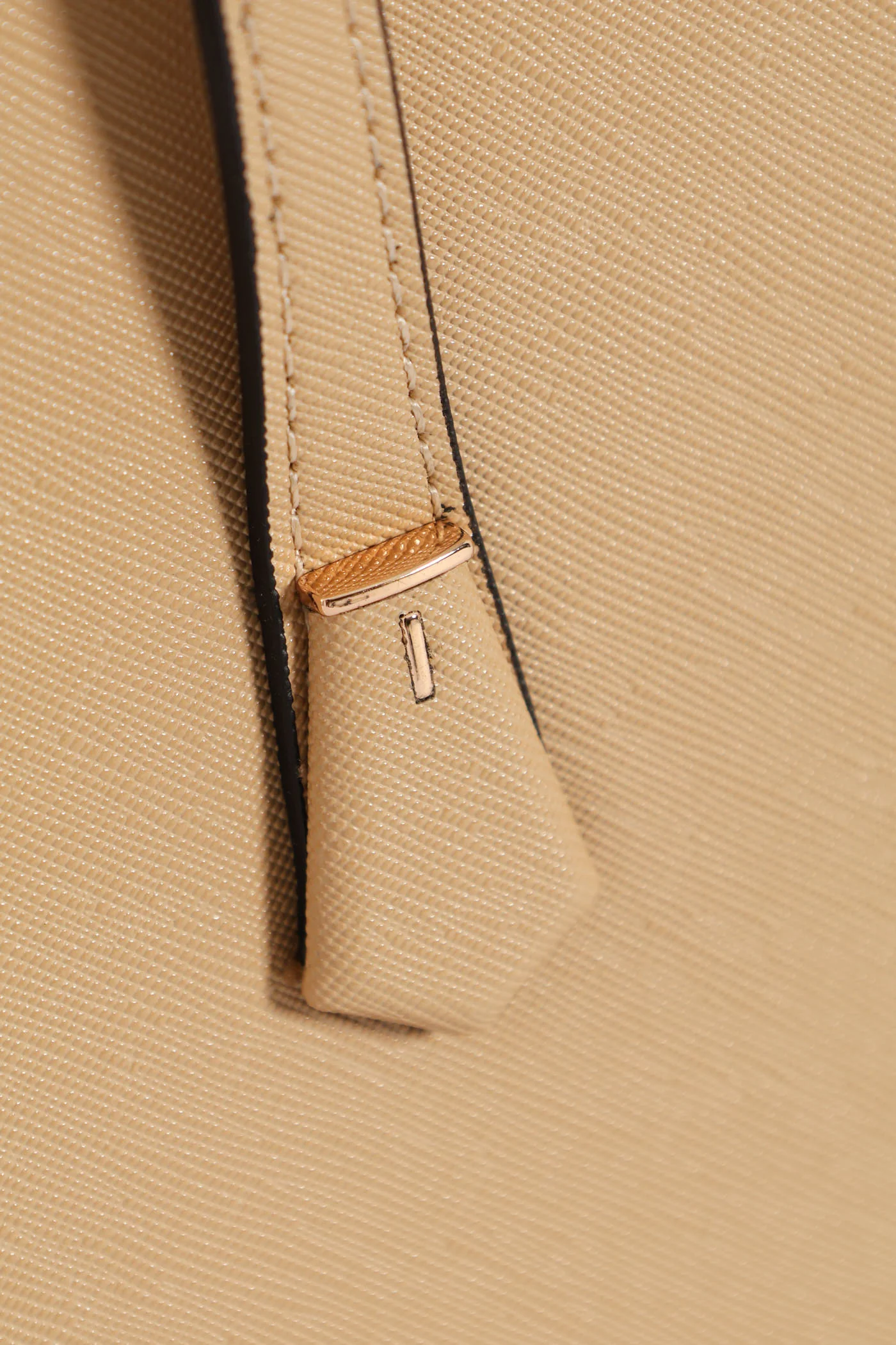 Vivian Structured Satchel - Beige - Image 8