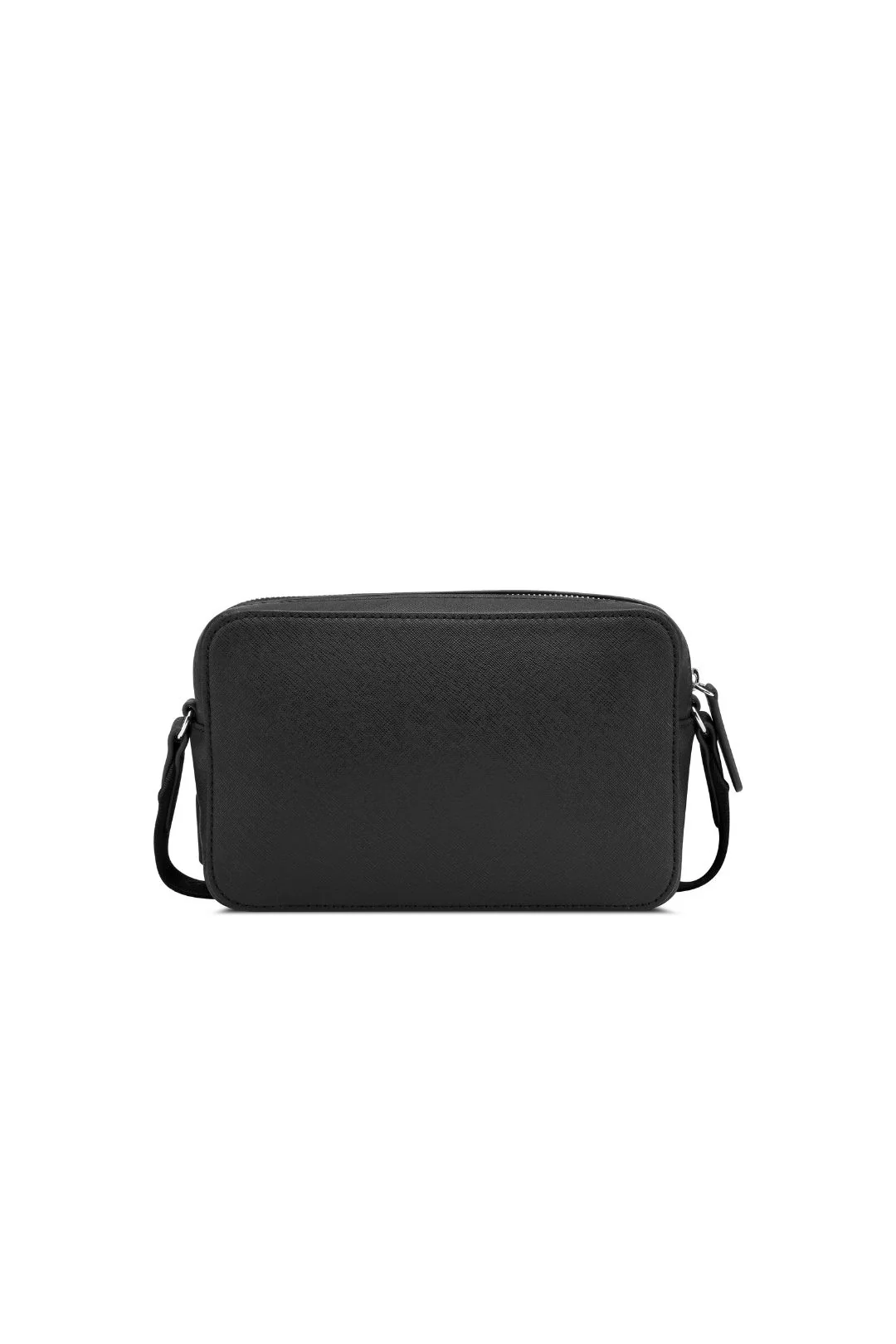 Viviette Double Zip Crossbody Bag - Black - Image 3