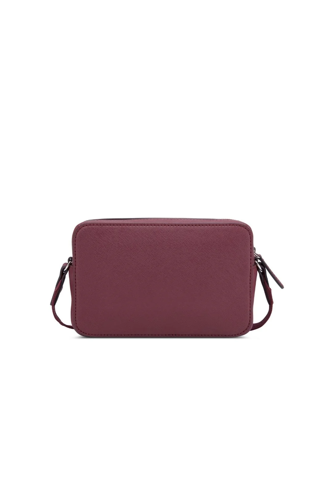 Viviette Double Zip Crossbody Bag - Oxblood - Image 3