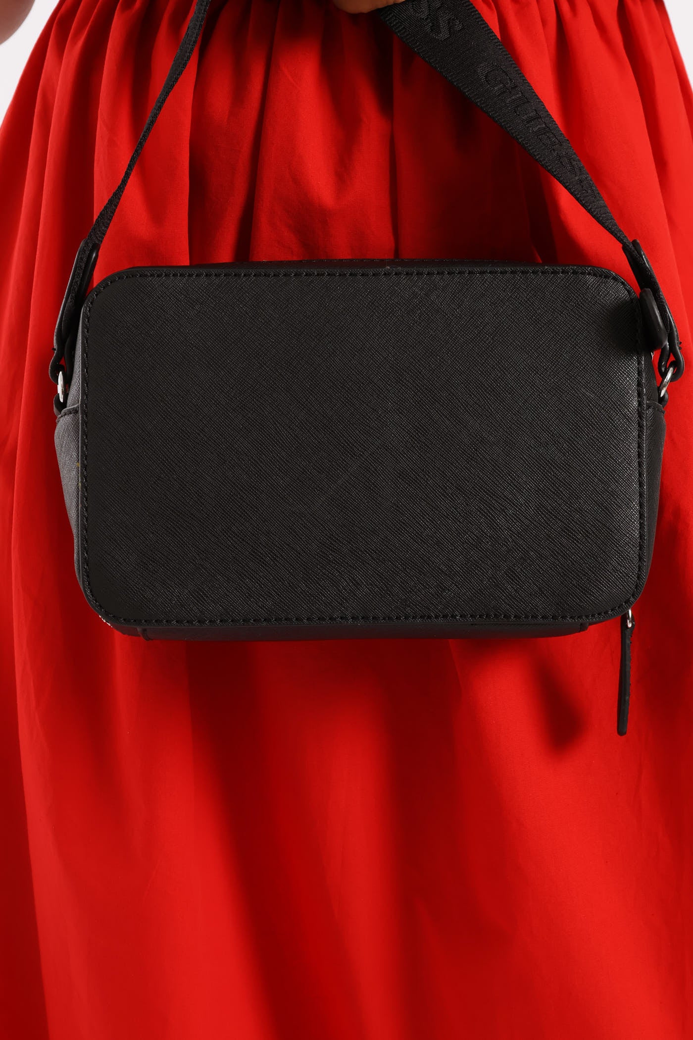 Viviette Mini Double Zip Crossbody Bag - Black - Image 4