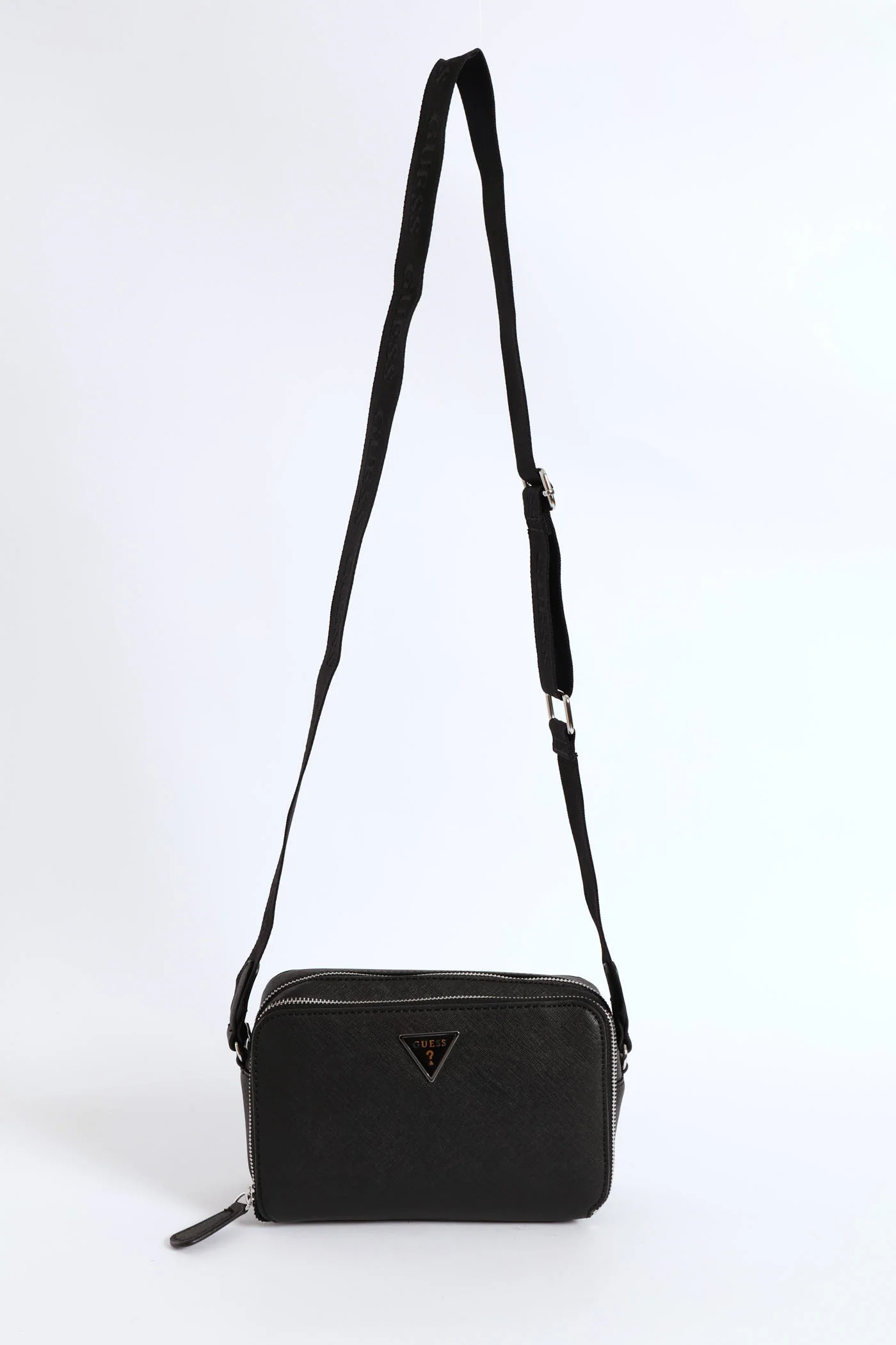 Viviette Mini Double Zip Crossbody Bag - Black - Image 6