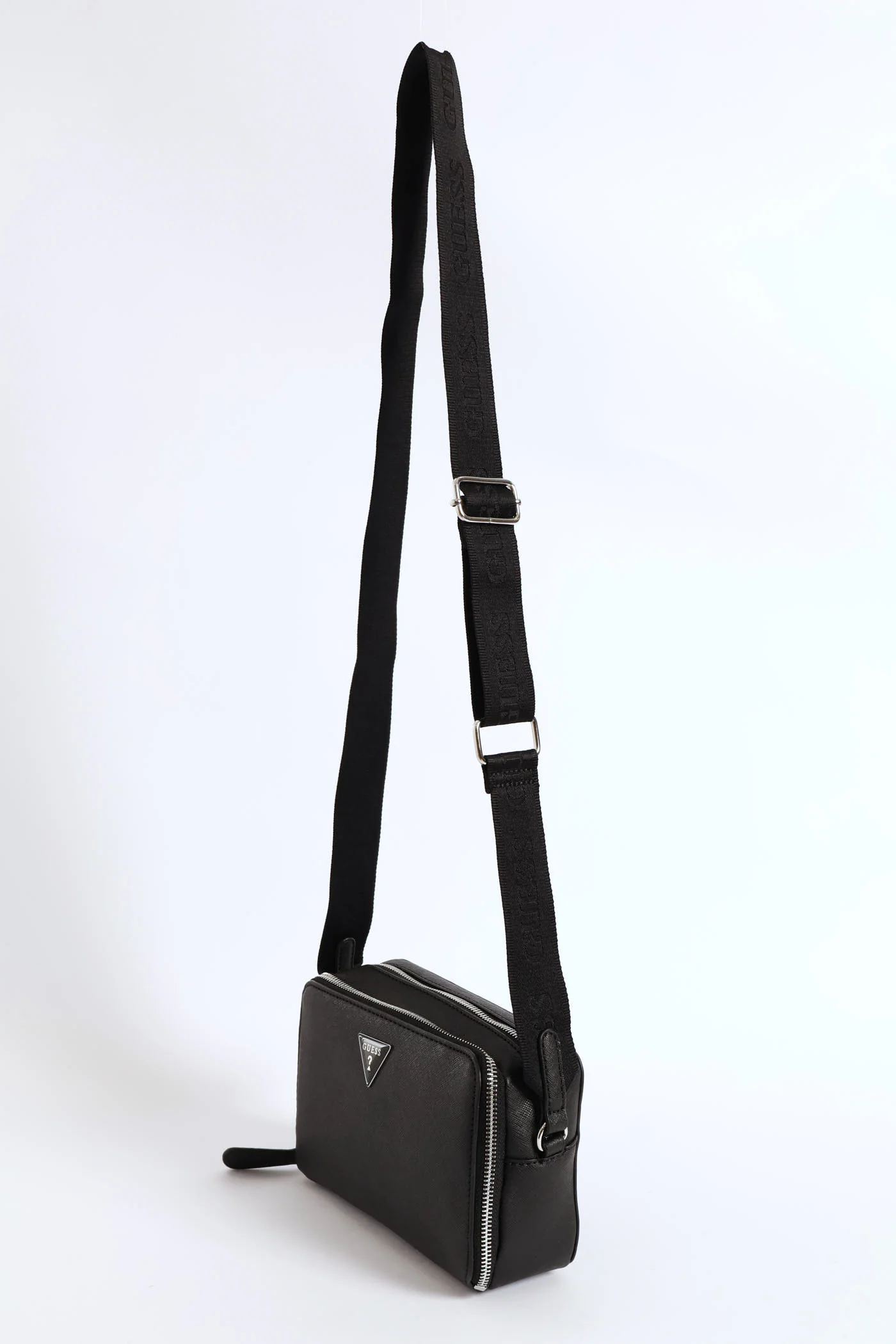 Viviette Mini Double Zip Crossbody Bag - Black - Image 7