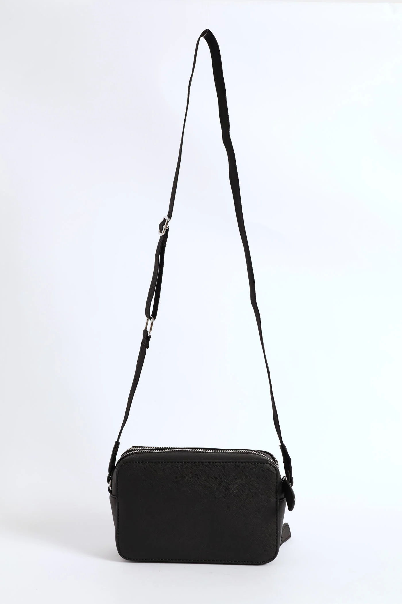 Viviette Mini Double Zip Crossbody Bag - Black - Image 9