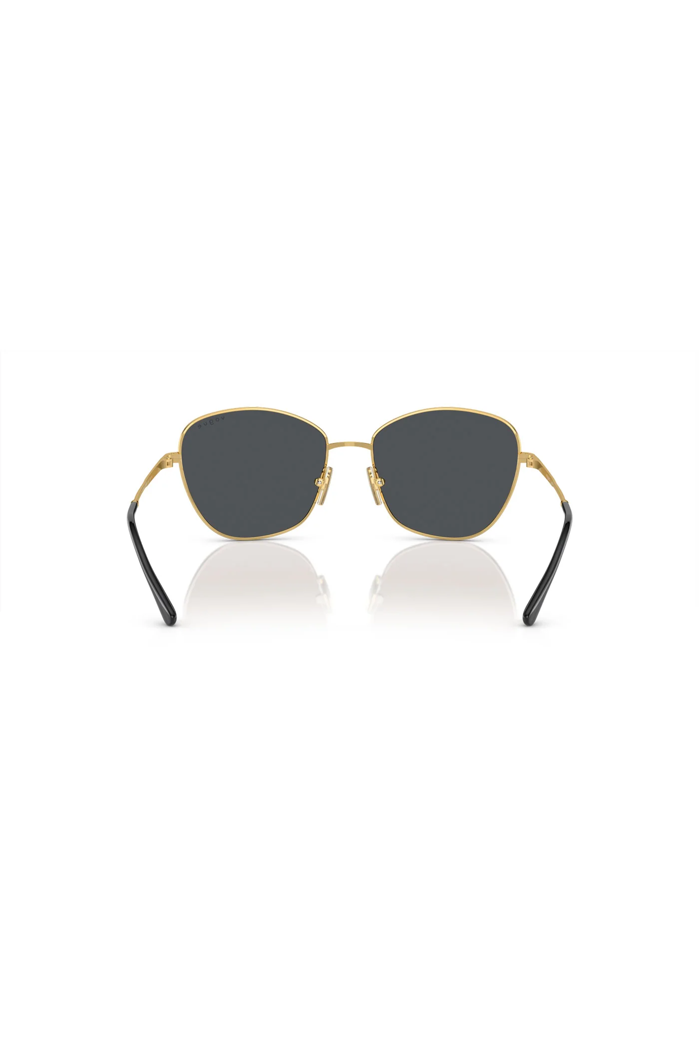 Gold Frame Black Sunglasses - Black - Image 4