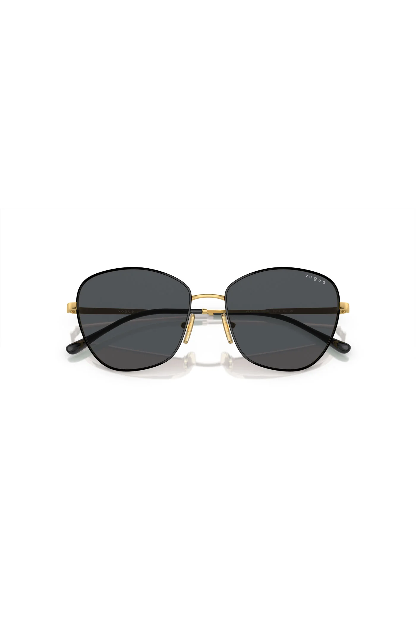 Gold Frame Black Sunglasses - Black - Image 5