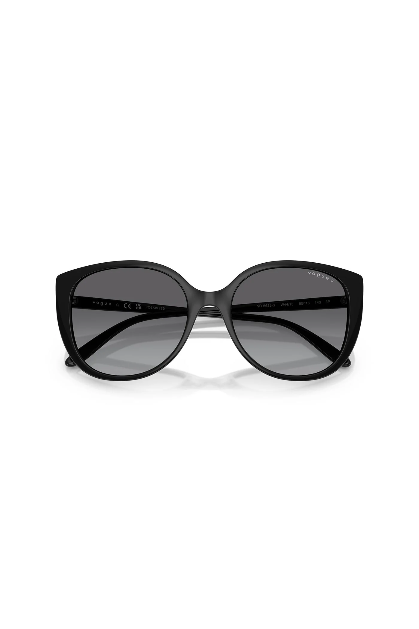 Round Frame Sunglasses - Black - Image 5