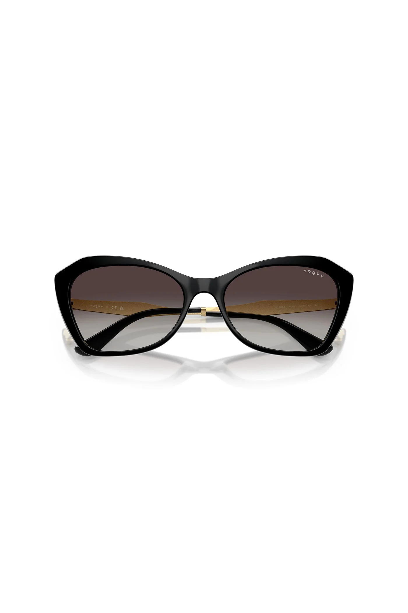 Large Framed Sunglasses - Black - Image 5